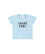 t-shirt boxy shark pool lichtblauw 08j