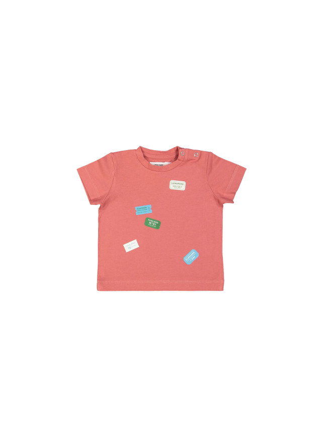 t-shirt mini fun tickets framboise