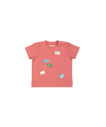 t-shirt mini fun tickets framboise