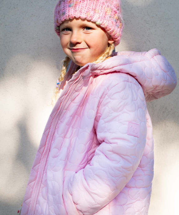 Veste hiver filles rose clair