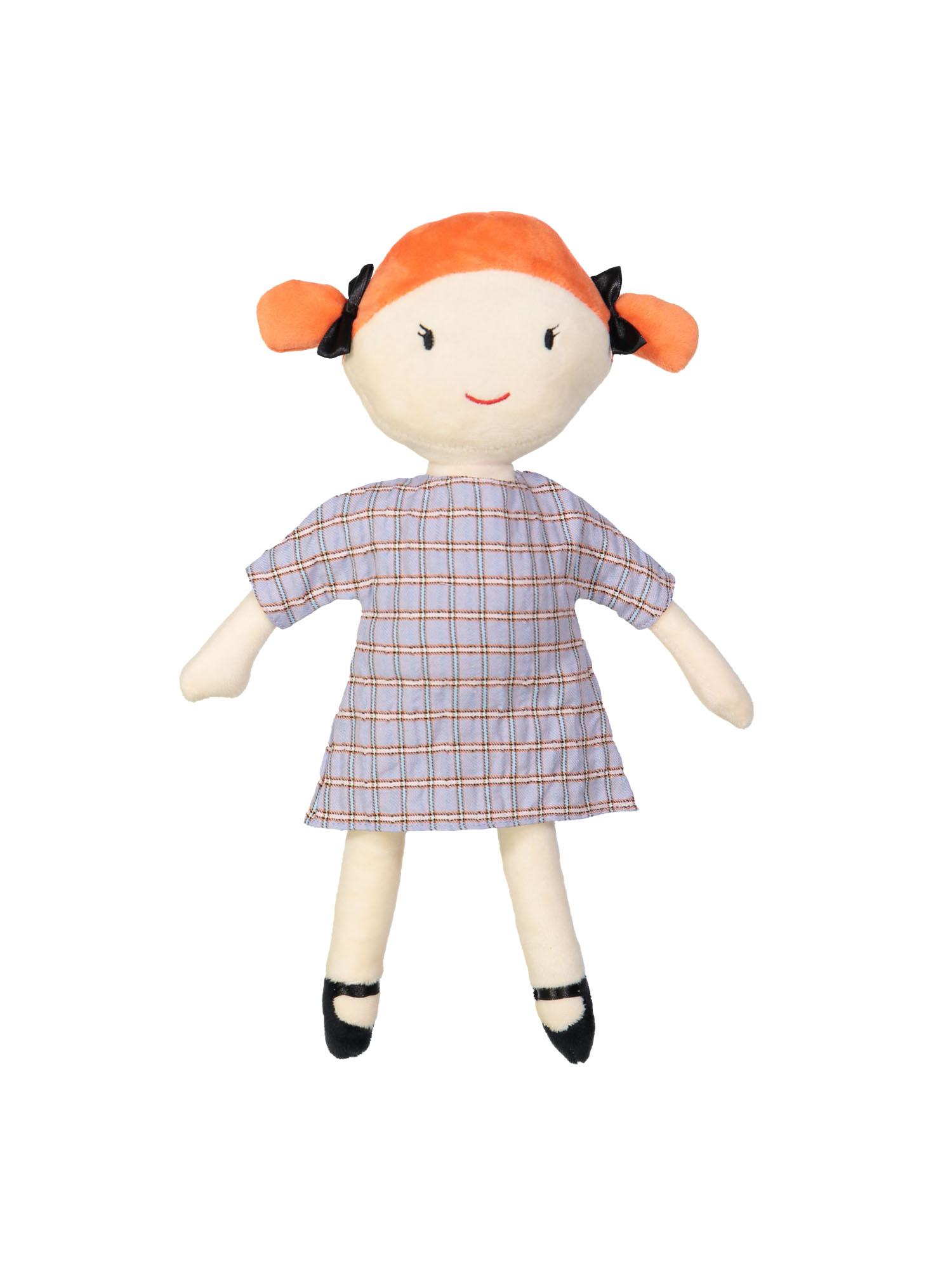 Poppenkleed ruit lichtblauw
