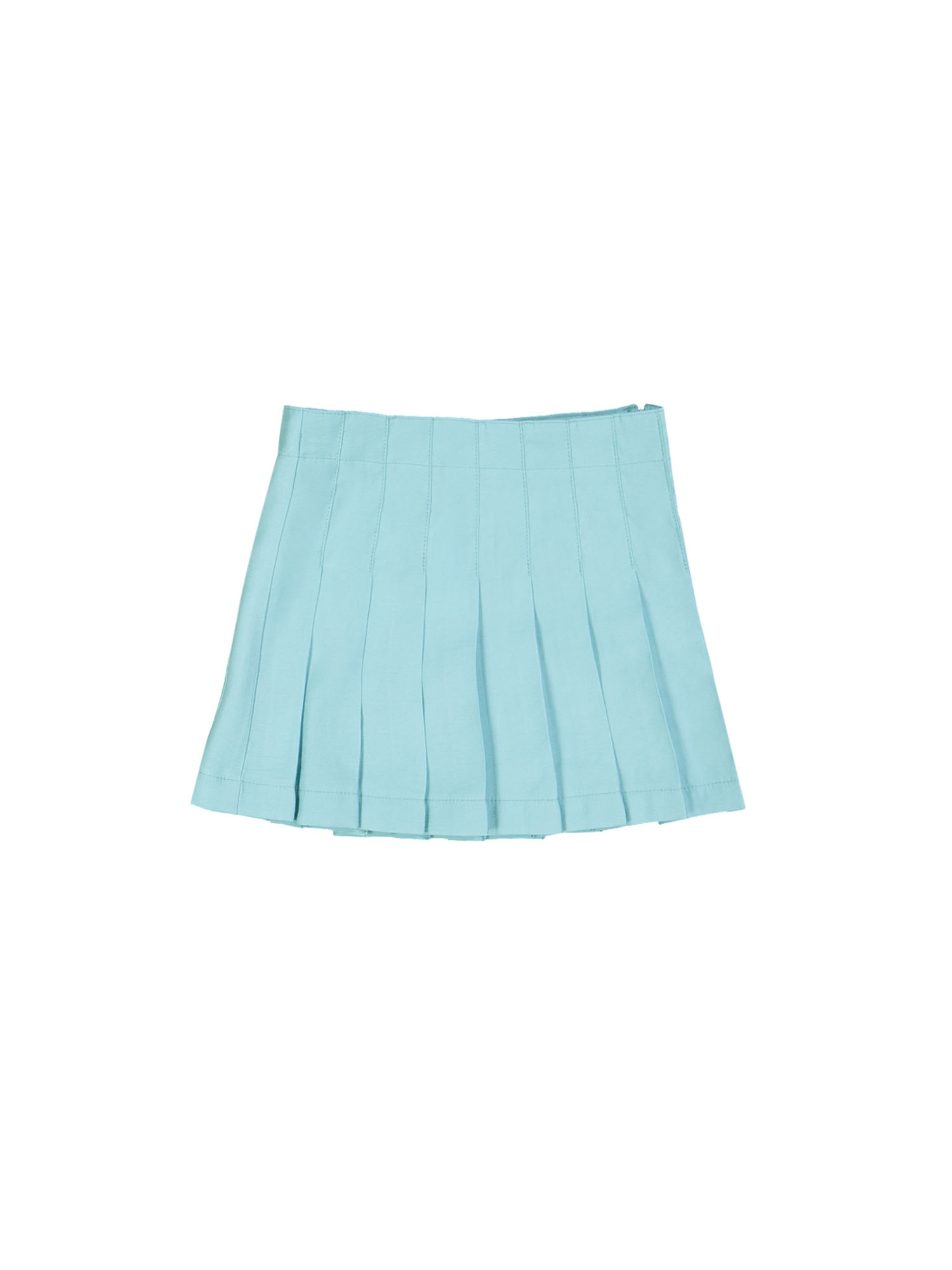 pleated skirt light blue