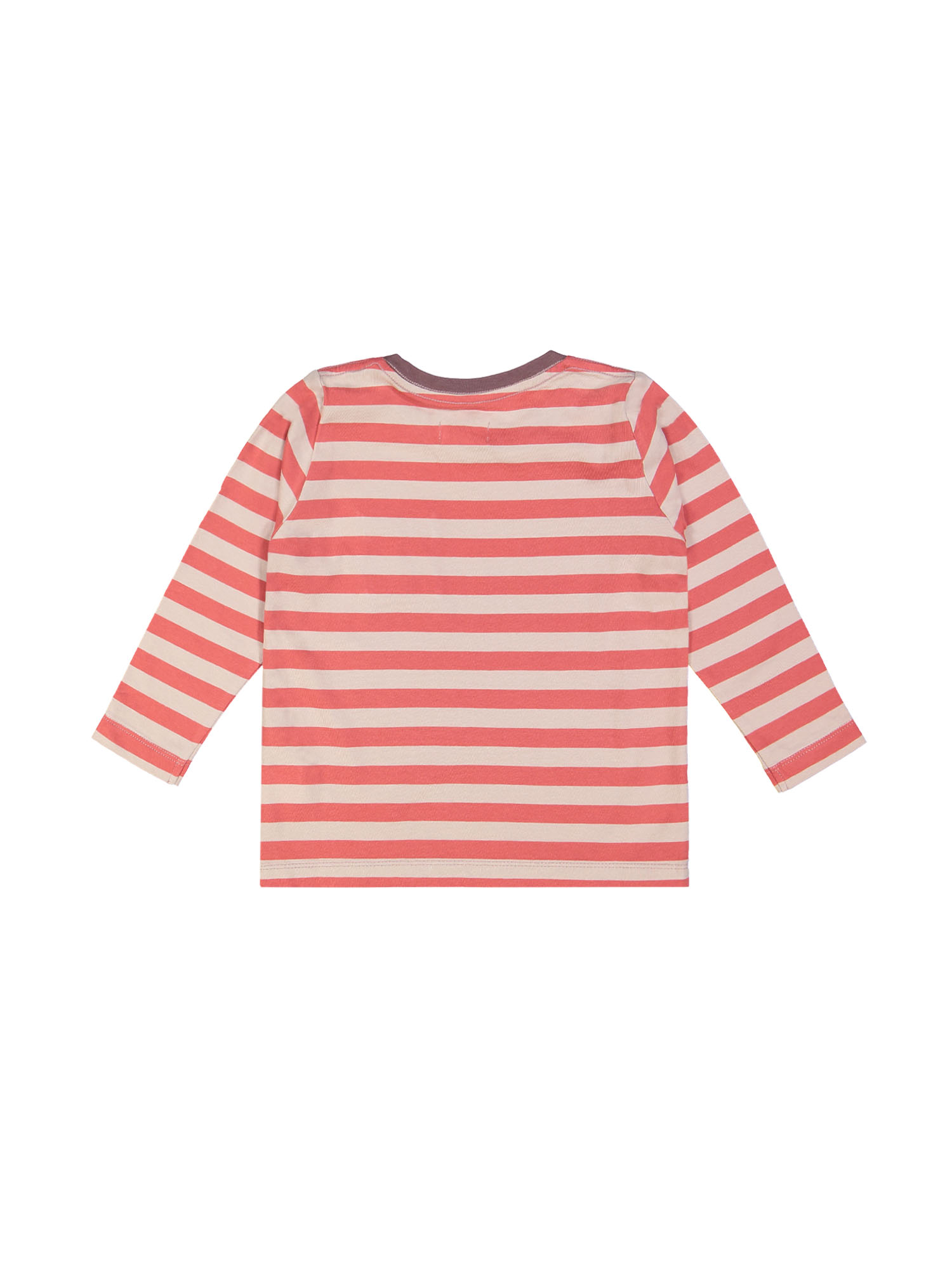T-shirt stripe rood paars 04j