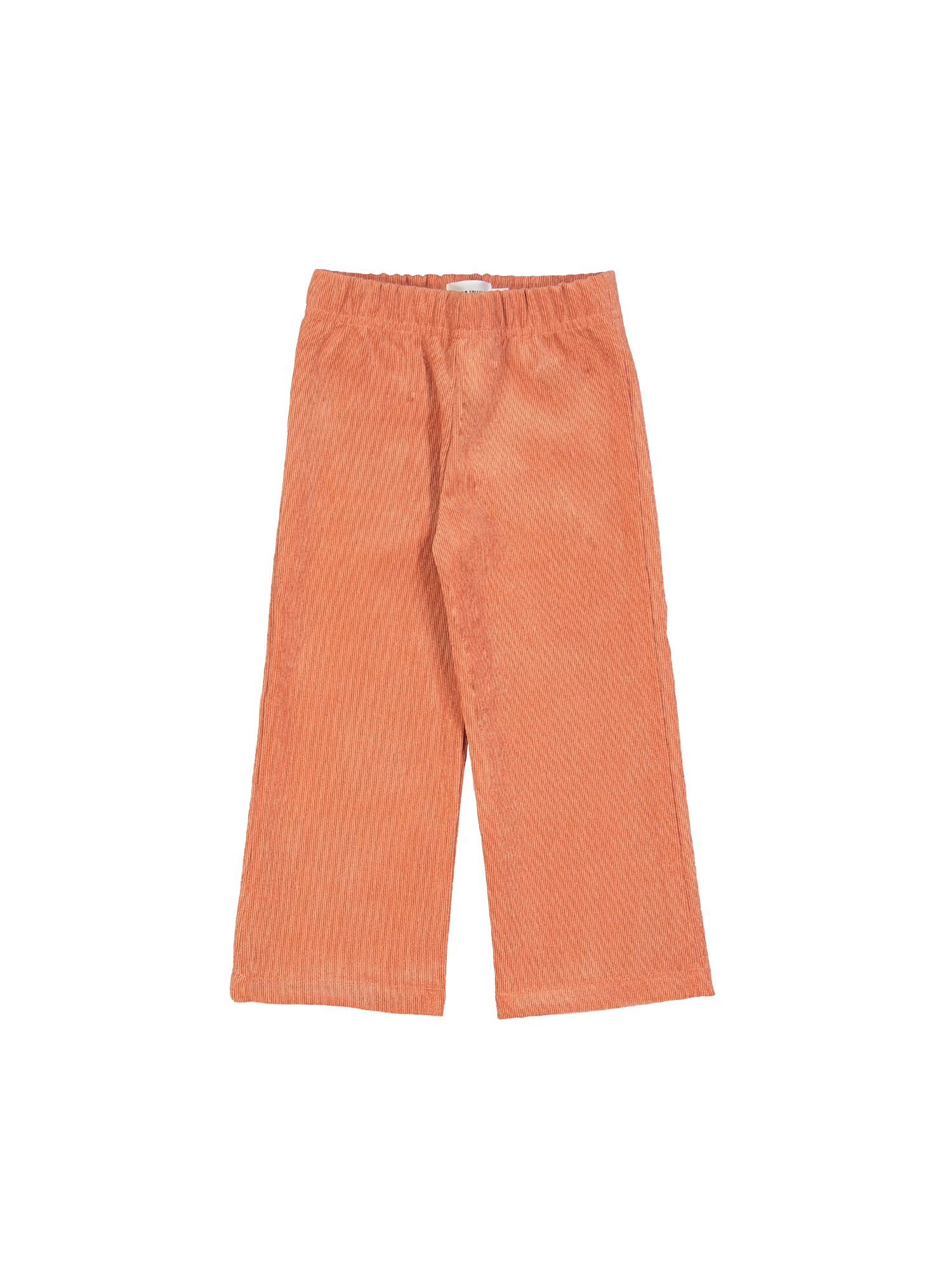 Pantalon confortable côtelette orange