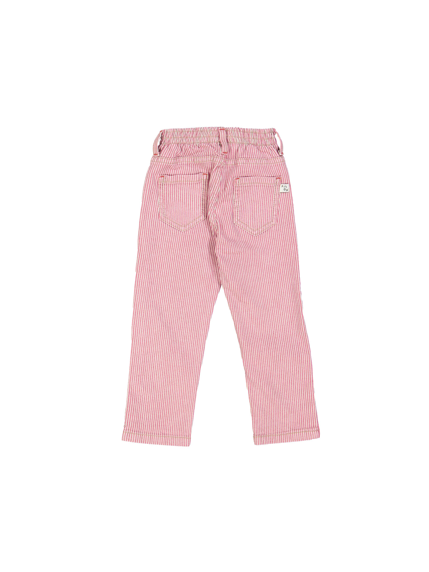 Jeans regular rekker streep rood 18m