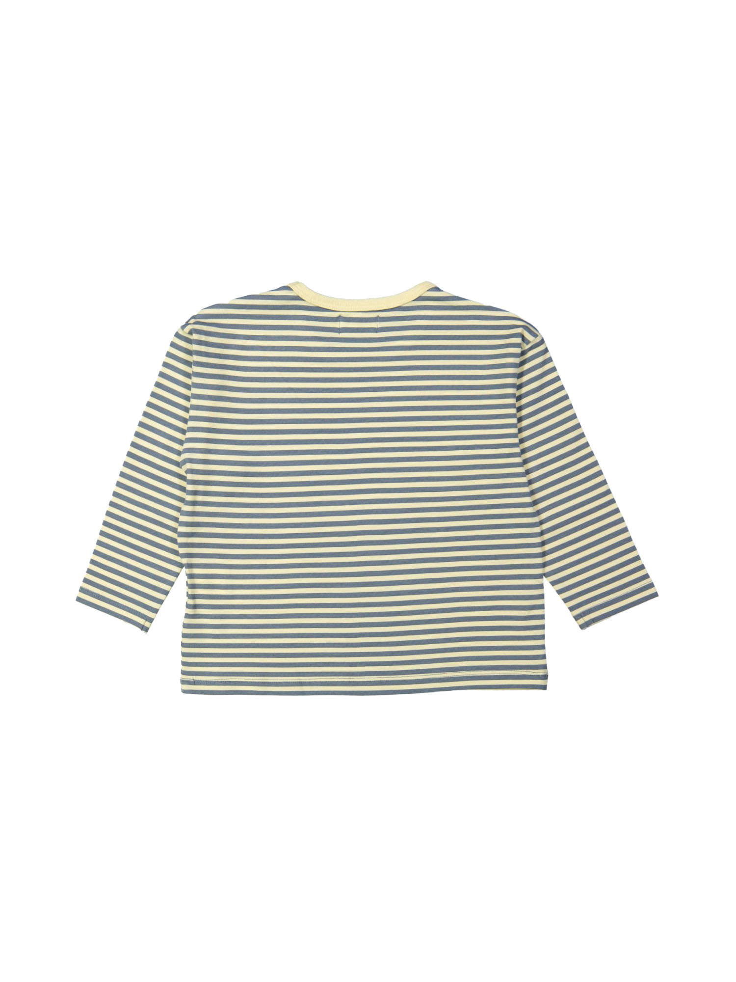T-shirt stripe heart gray-blue