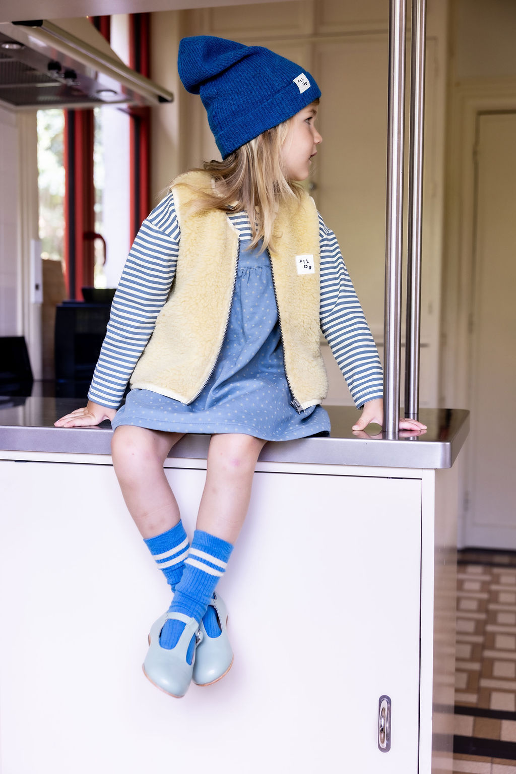 Dress dots gray-blue