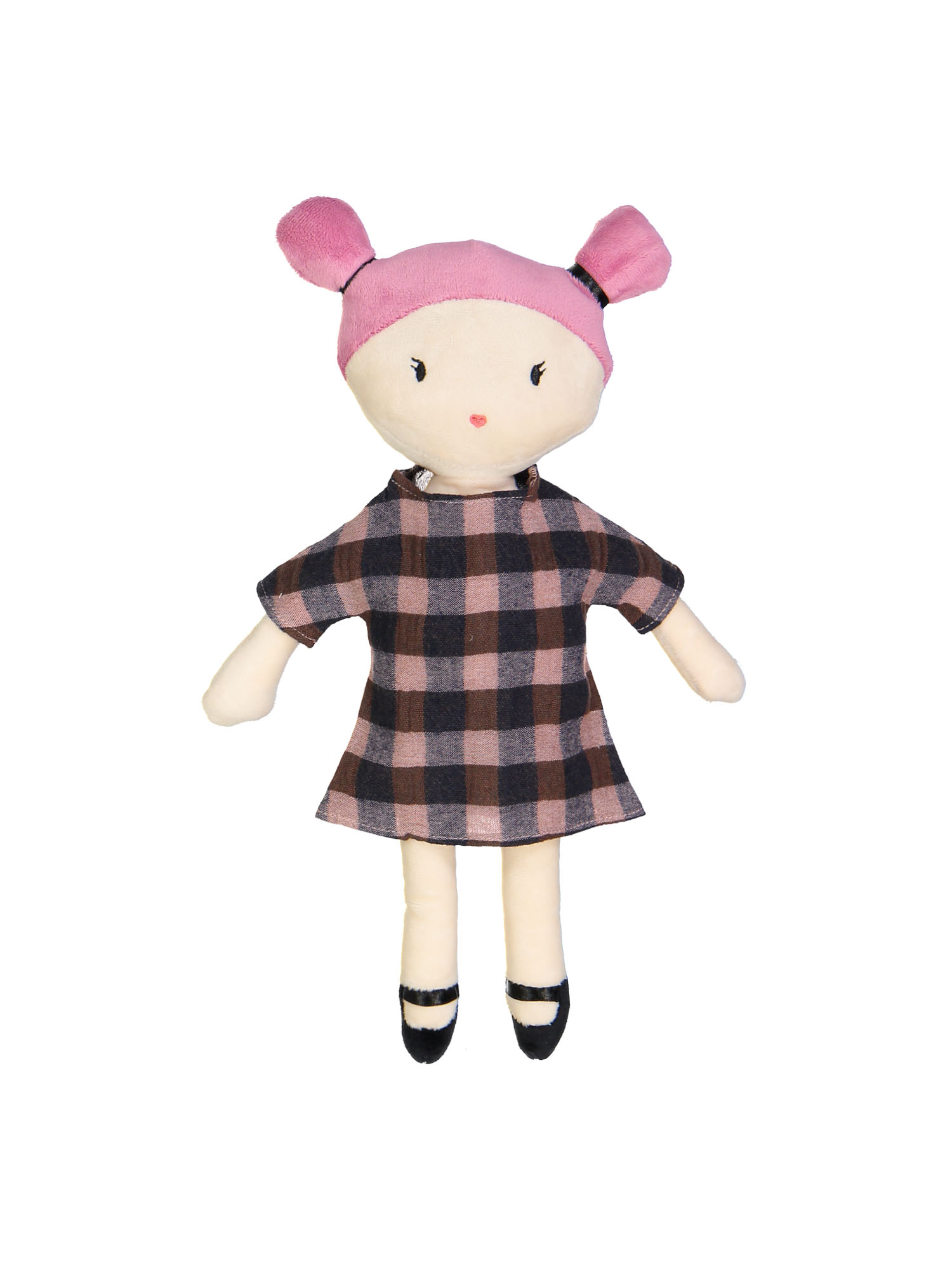 doll dress flannel brown