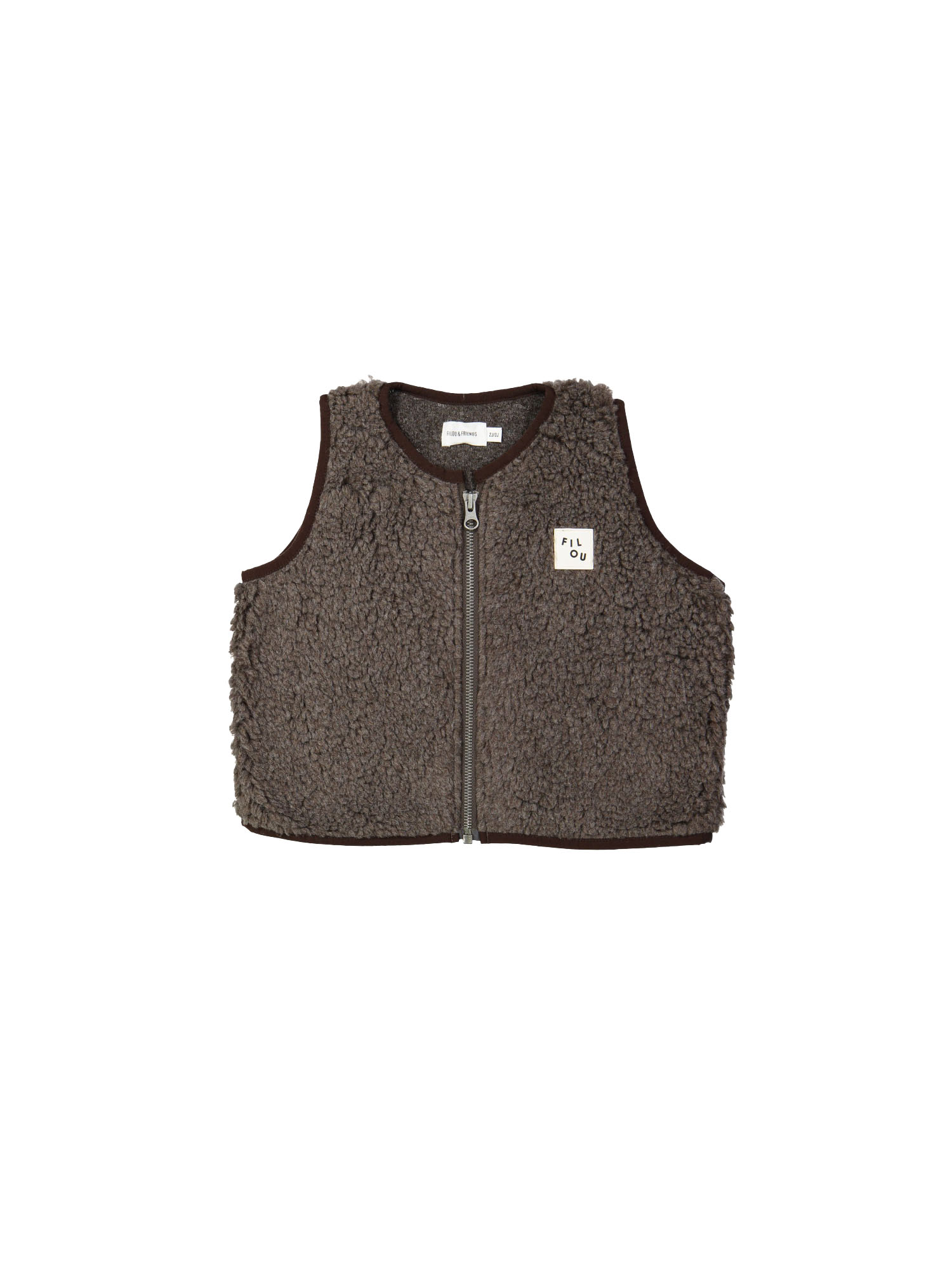 Bodywarmer teddy dark brown