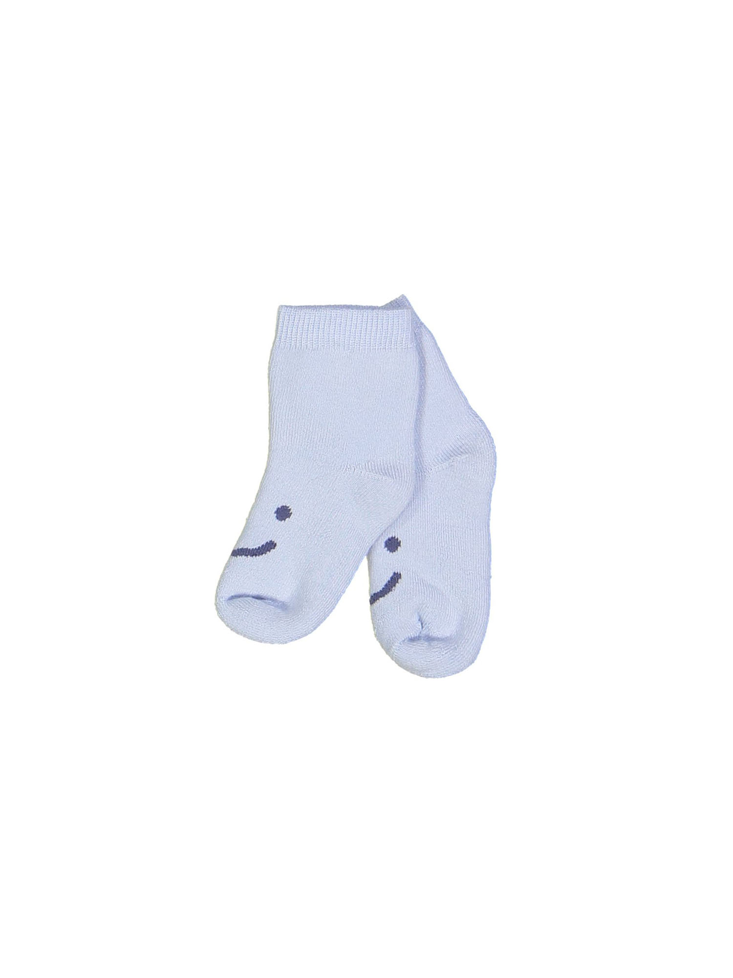 chaussette bébé sourire bleu clair | Filou & Friends