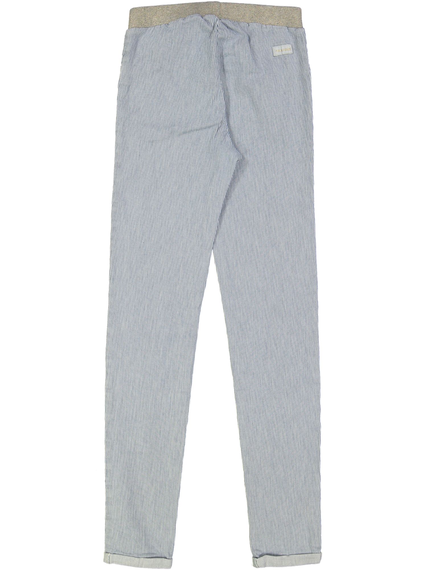 lange broek ecru blauwe streep 10j .