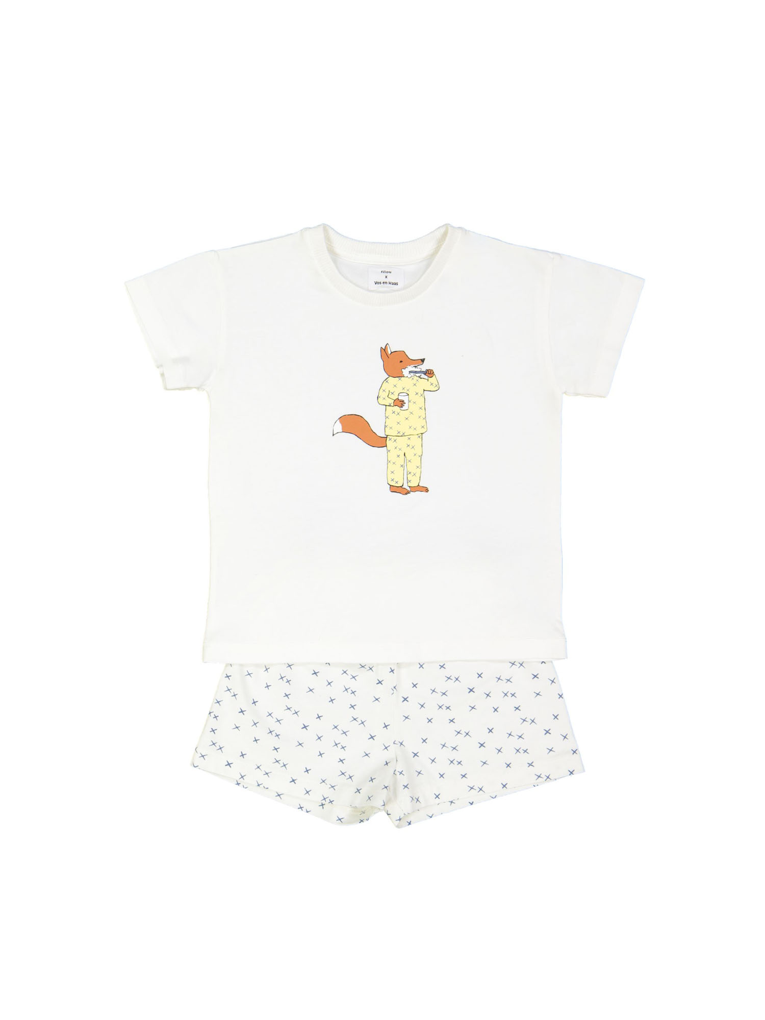 Pyjama brossage de dents écru