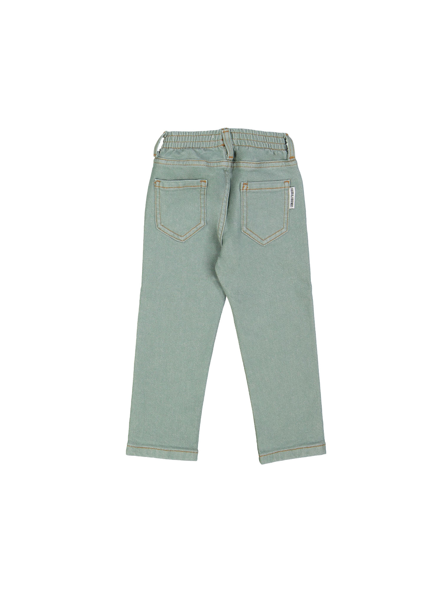 Jeans regular rekker lichtgroen 12m