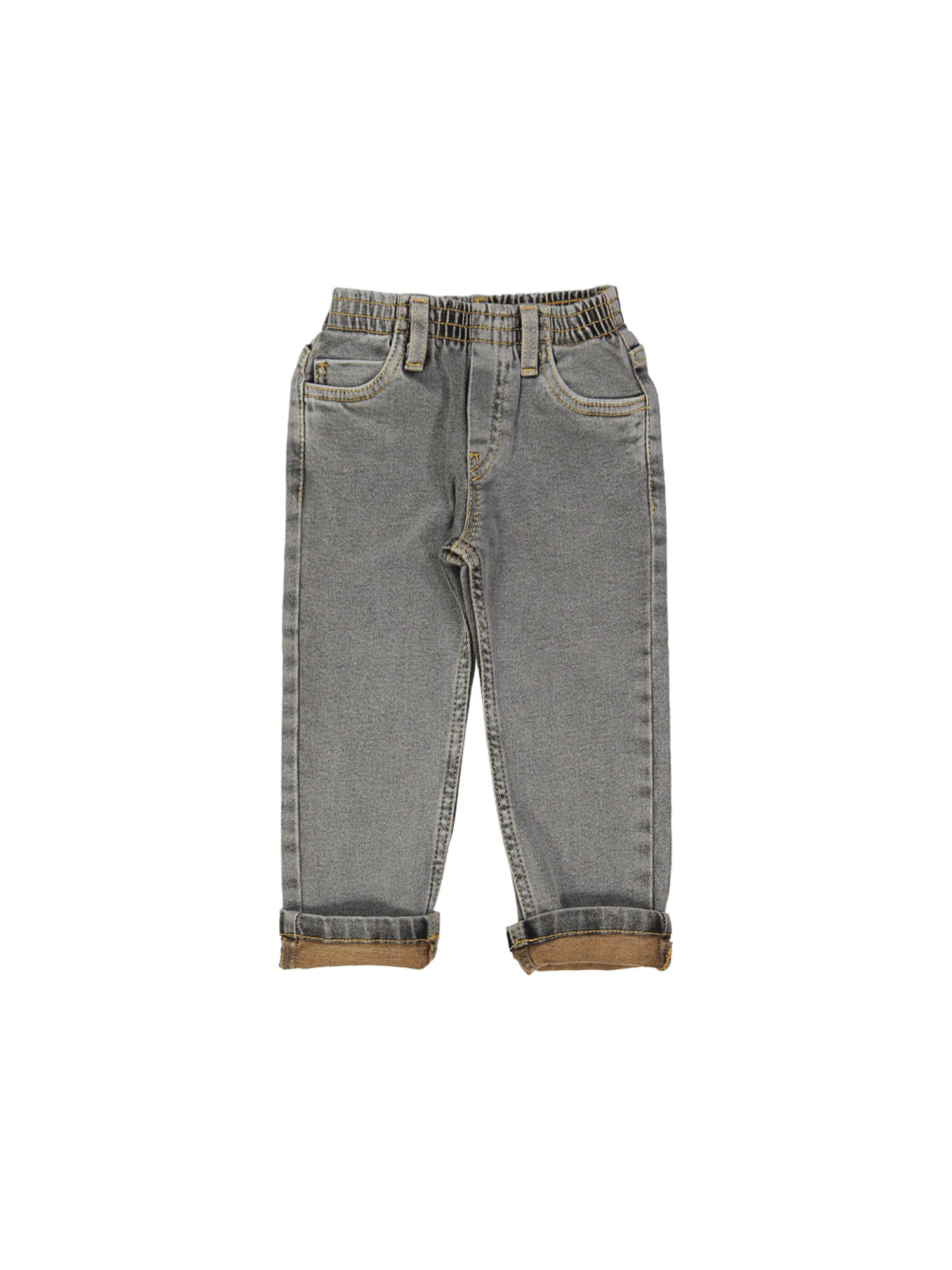 jeans regular élastique gris