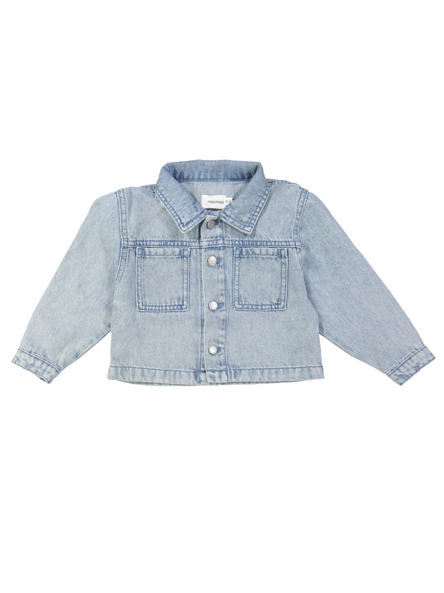 Jeansvest snow bleach 12m-18m