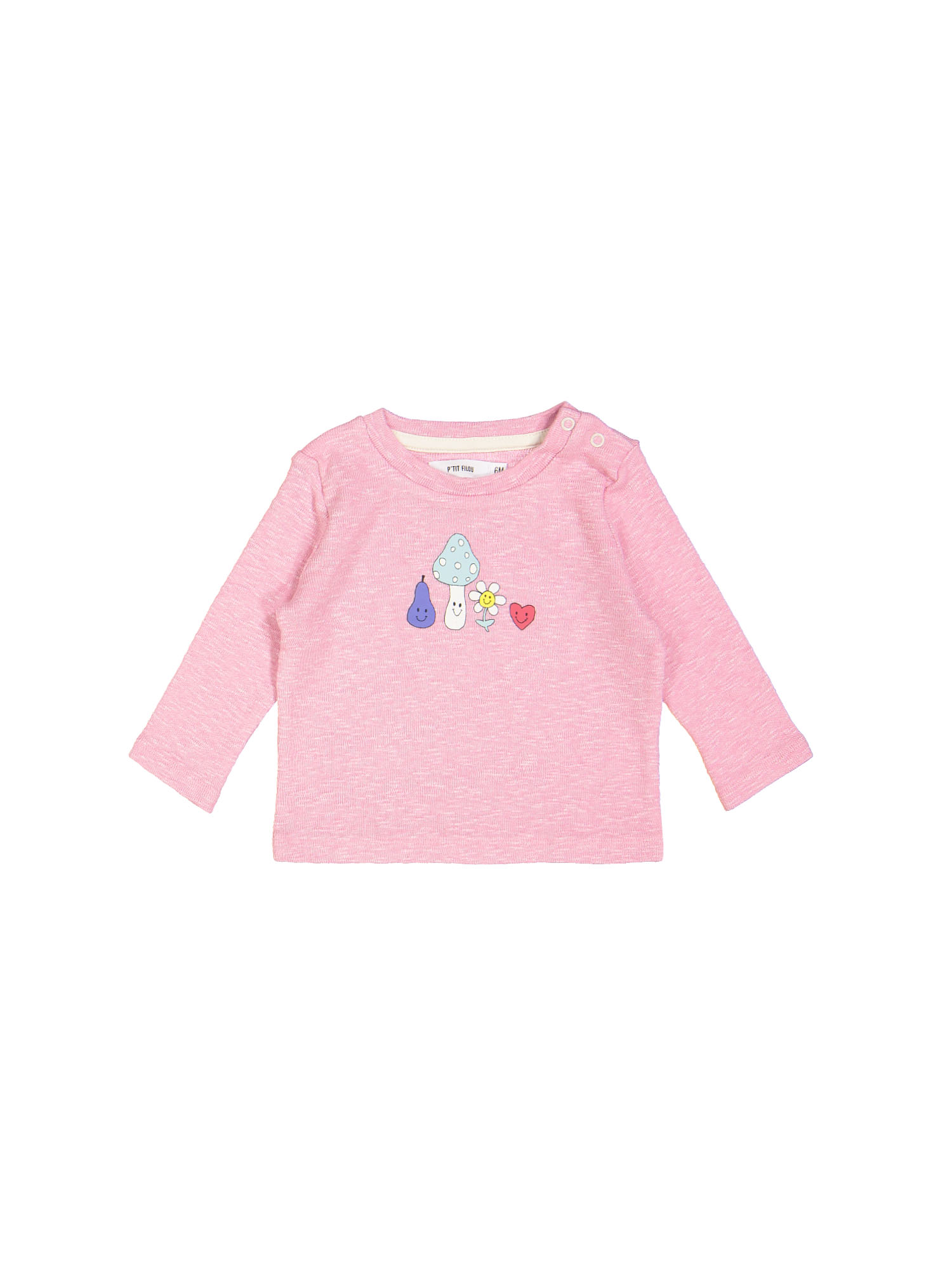 t-shirt mini côtelé happy clappy rose