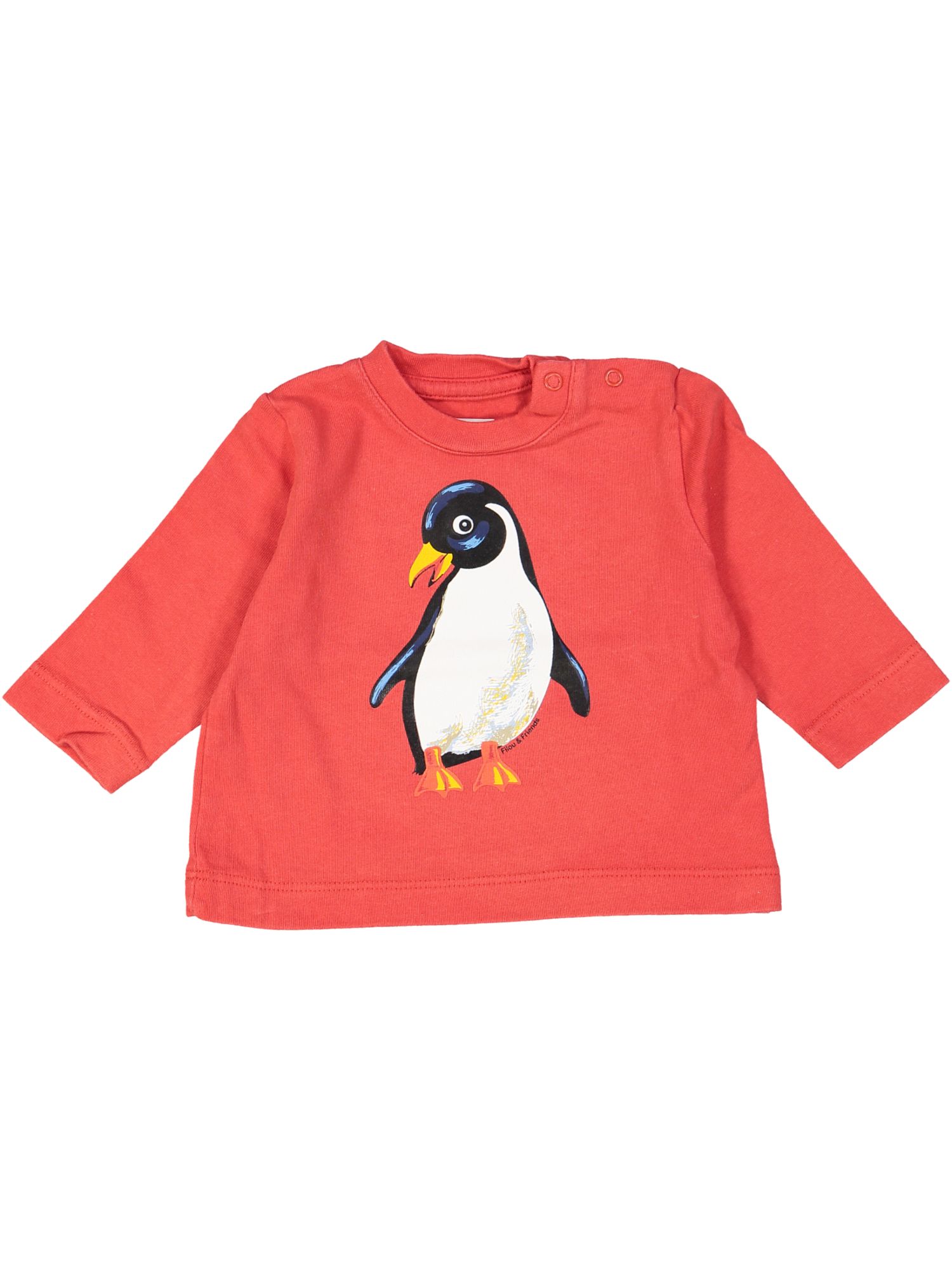 t-shirt rood pinguin 03m .