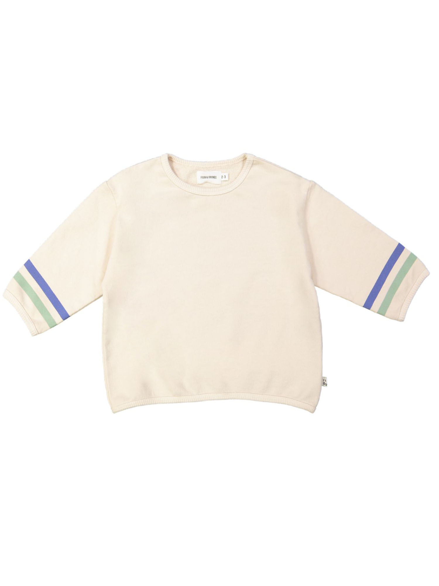 Sweater double rayures beige