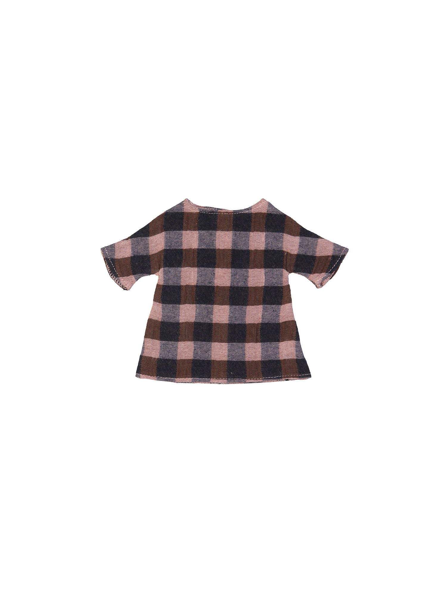 poppenkleed ruit flanel bruin