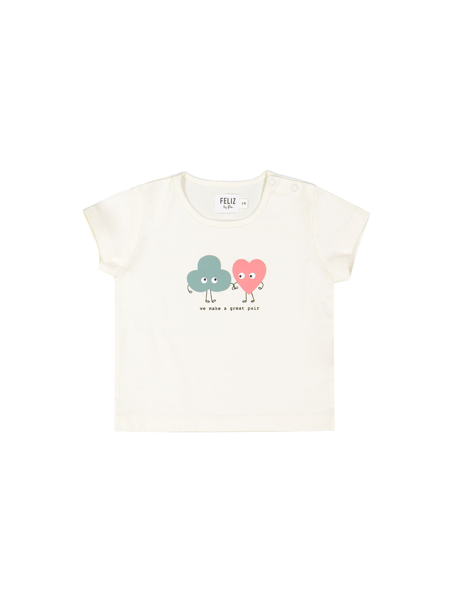 T-shirt great pair girl ecru 01m