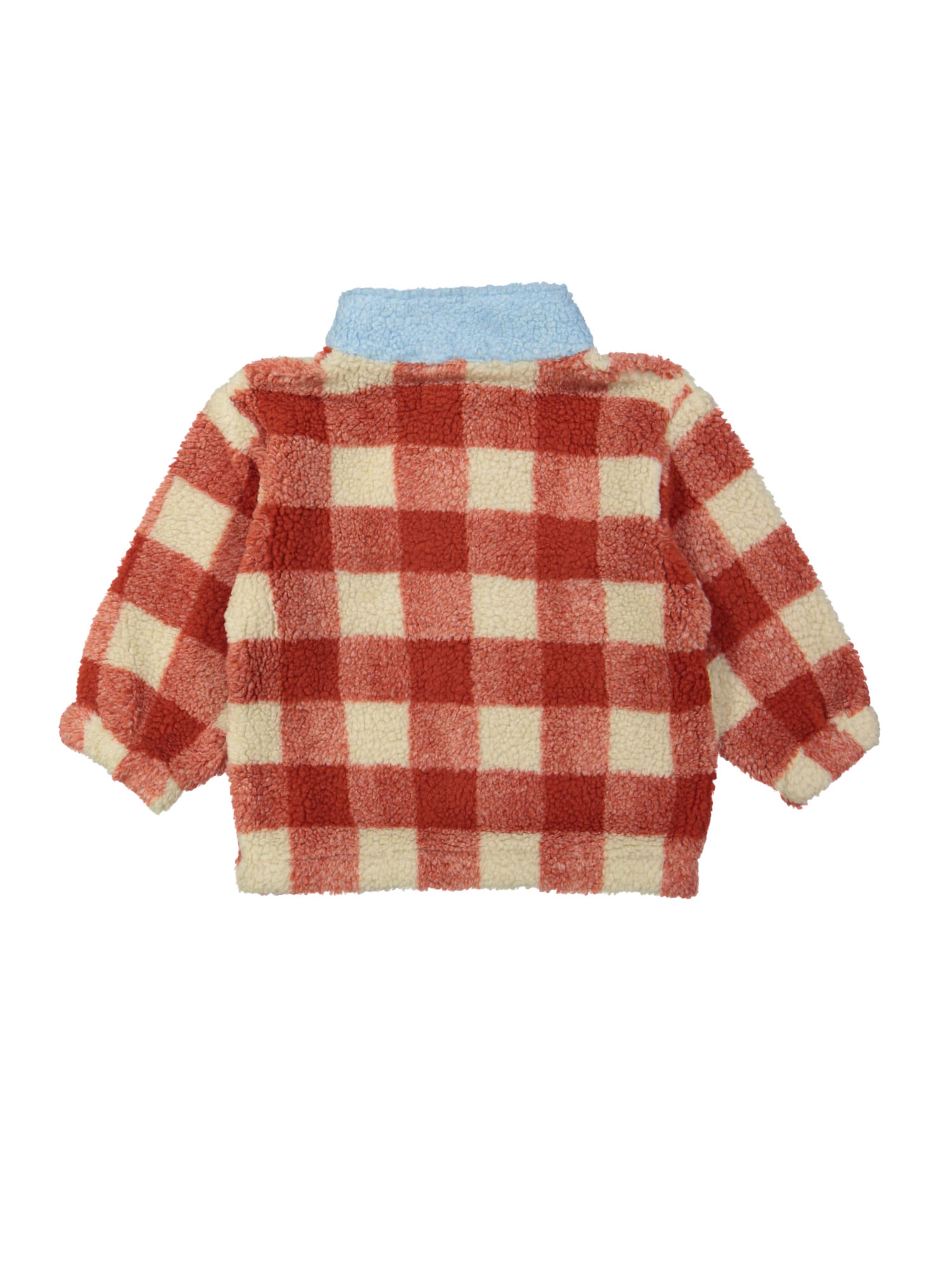 Gilet teddy ruit roest 12m-18m