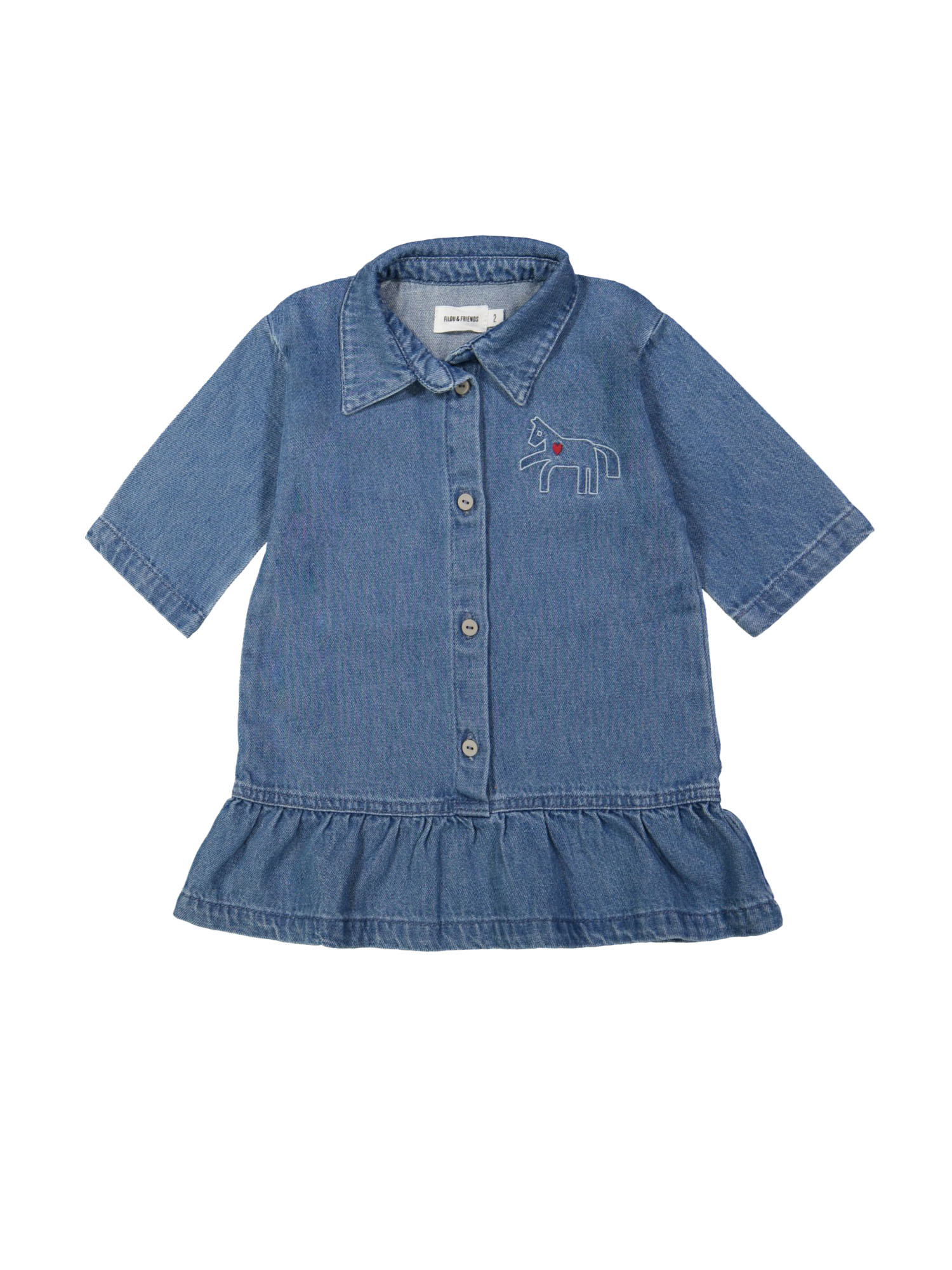Jeansjurk horse stone bleach 12m