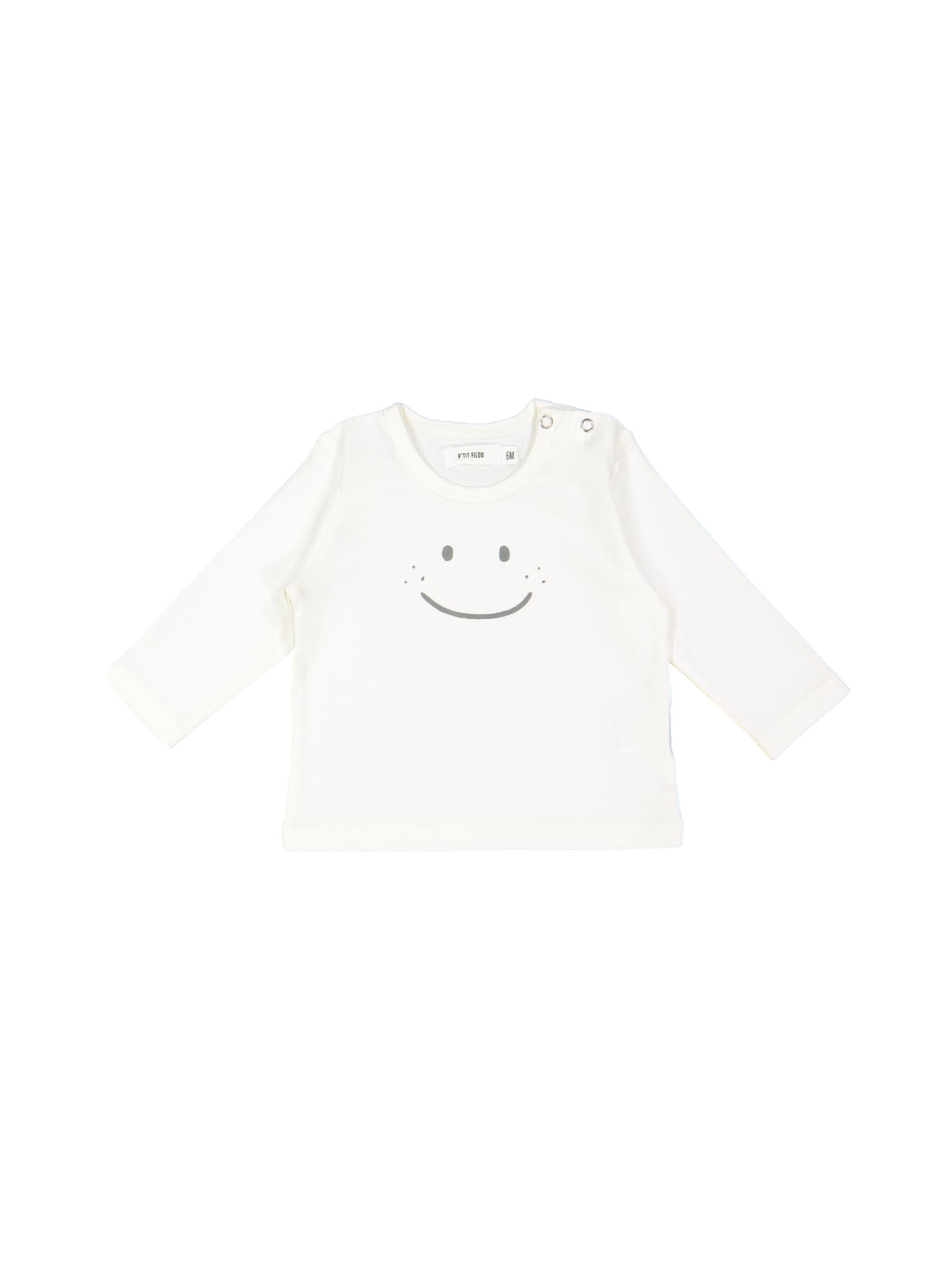 t-shirt visage de bébé écru