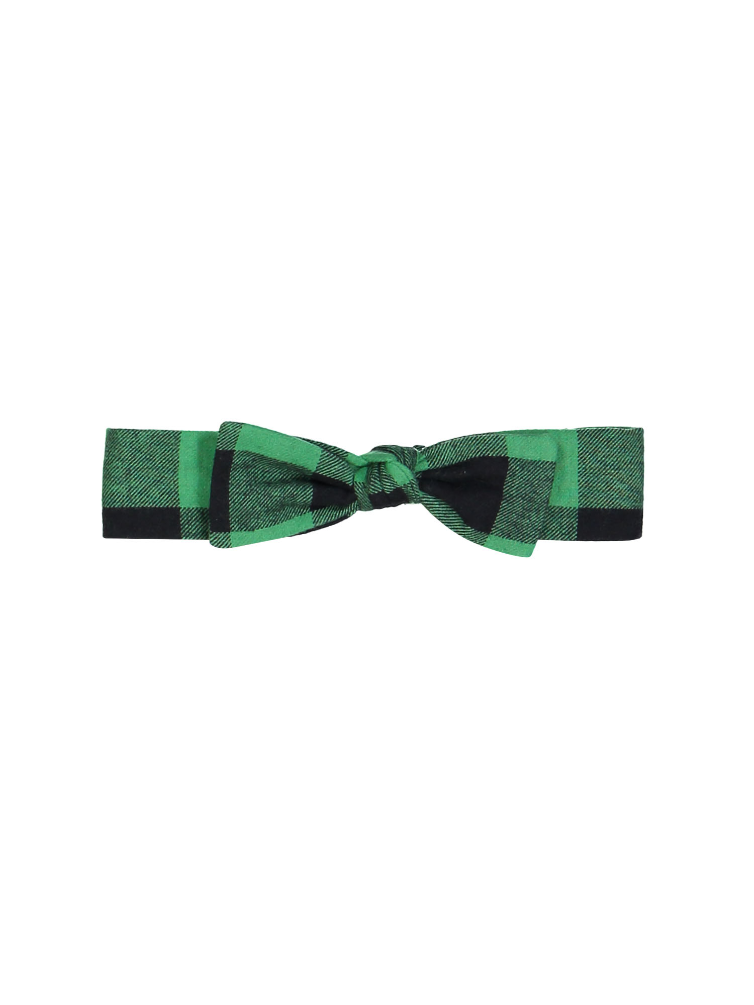 hair ribbon soft check green