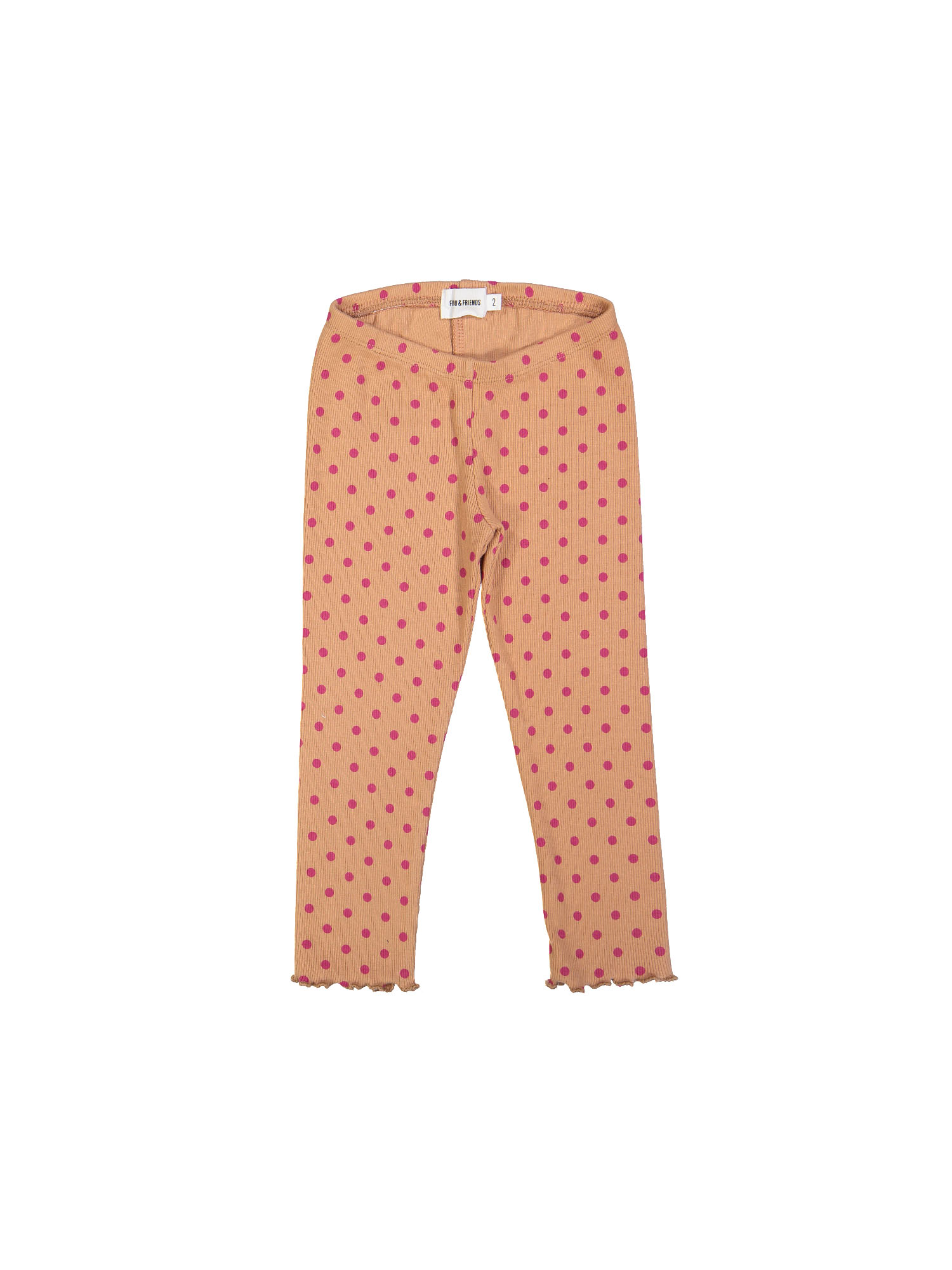 legging rib dots caramel 09j