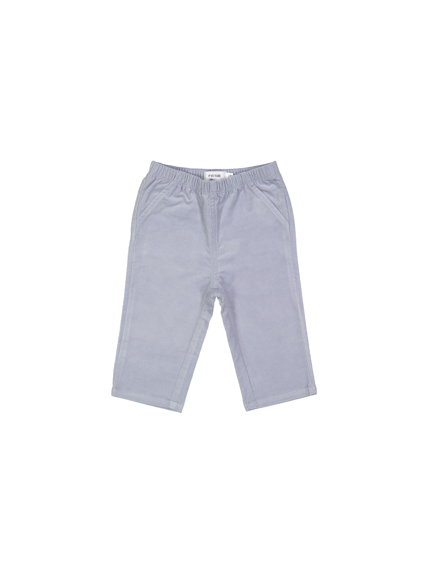 pantalon comfor stretch velours gris bleu