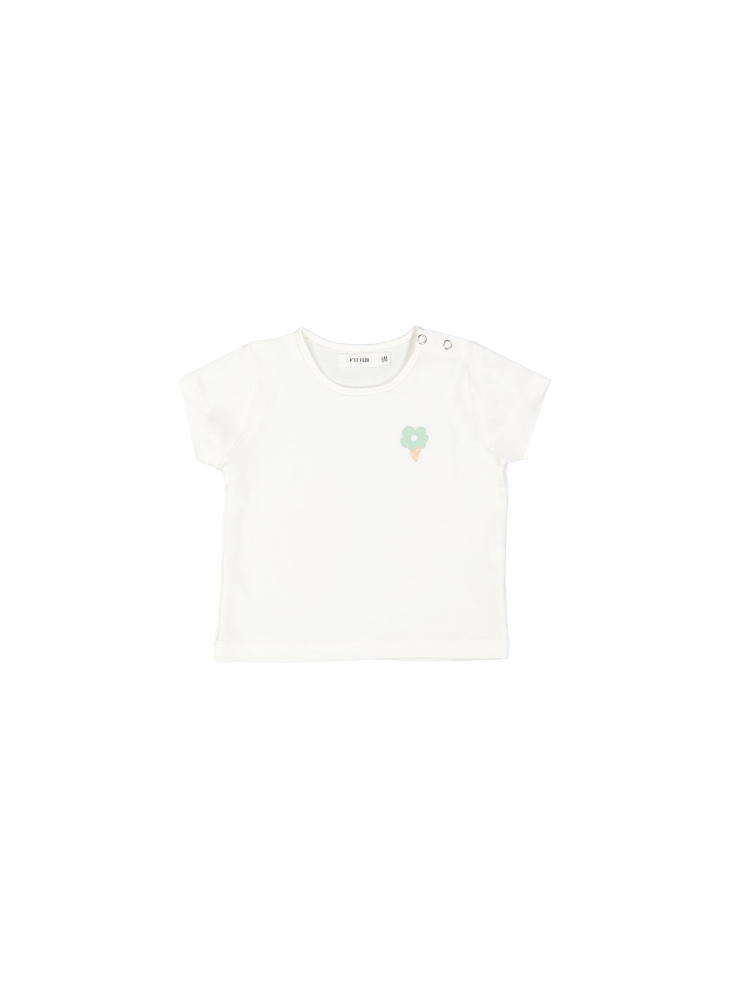 t-shirt mini flower ice ecru 06m