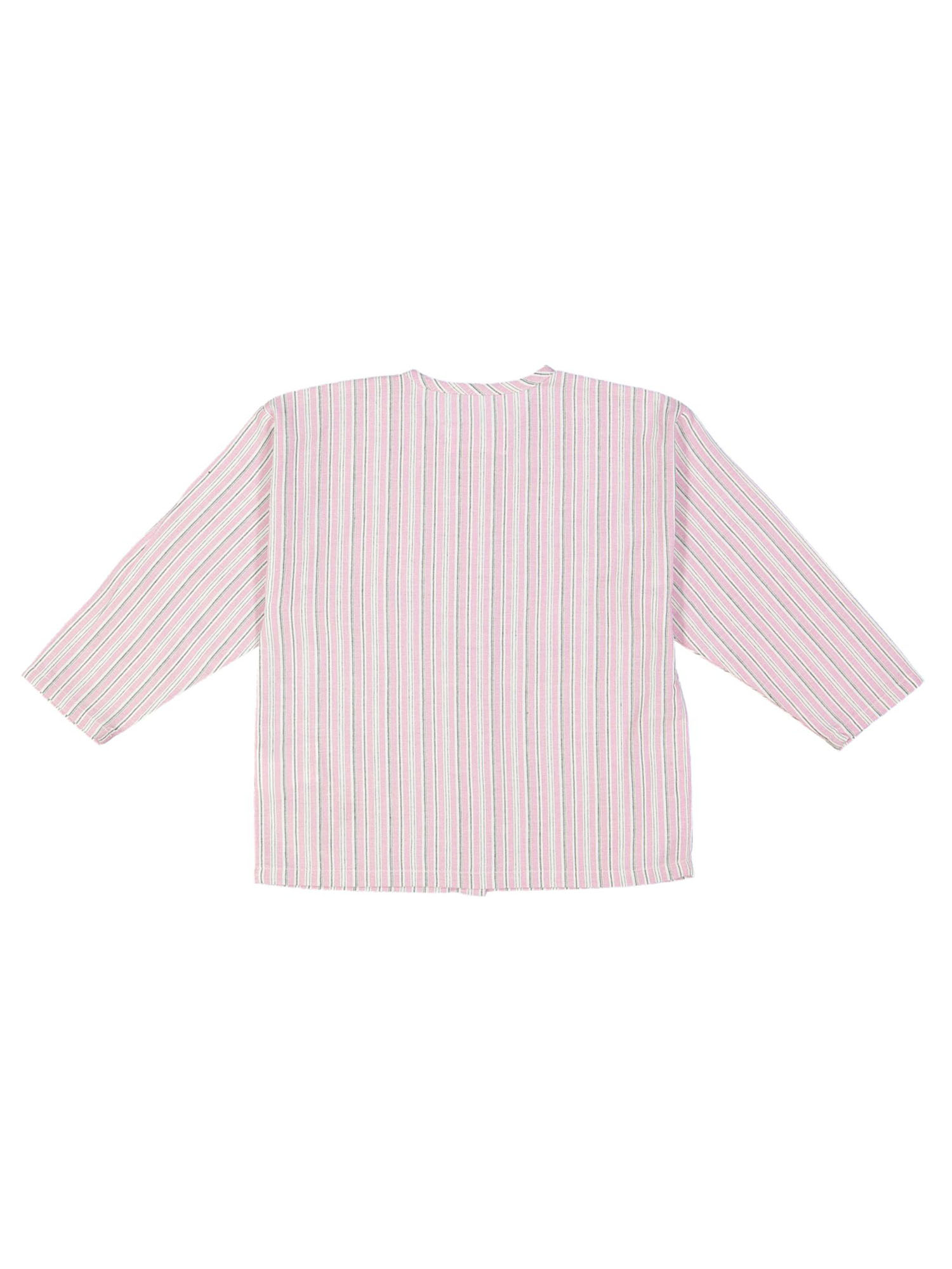 chemise rayée rose clair