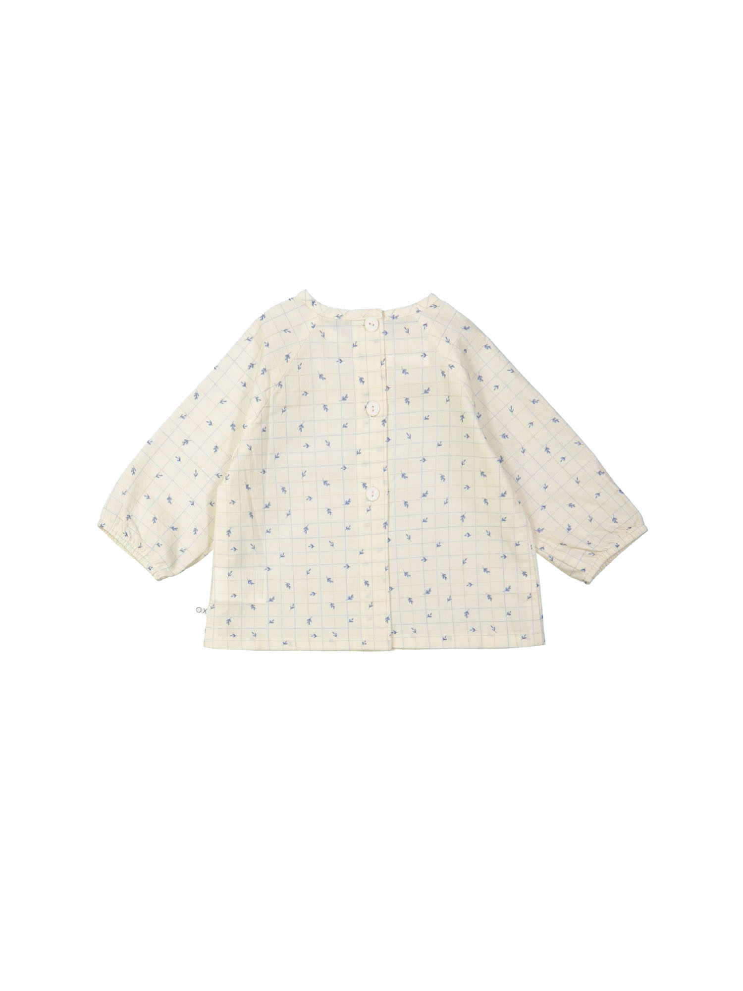 Blouse mini feuilles écru
