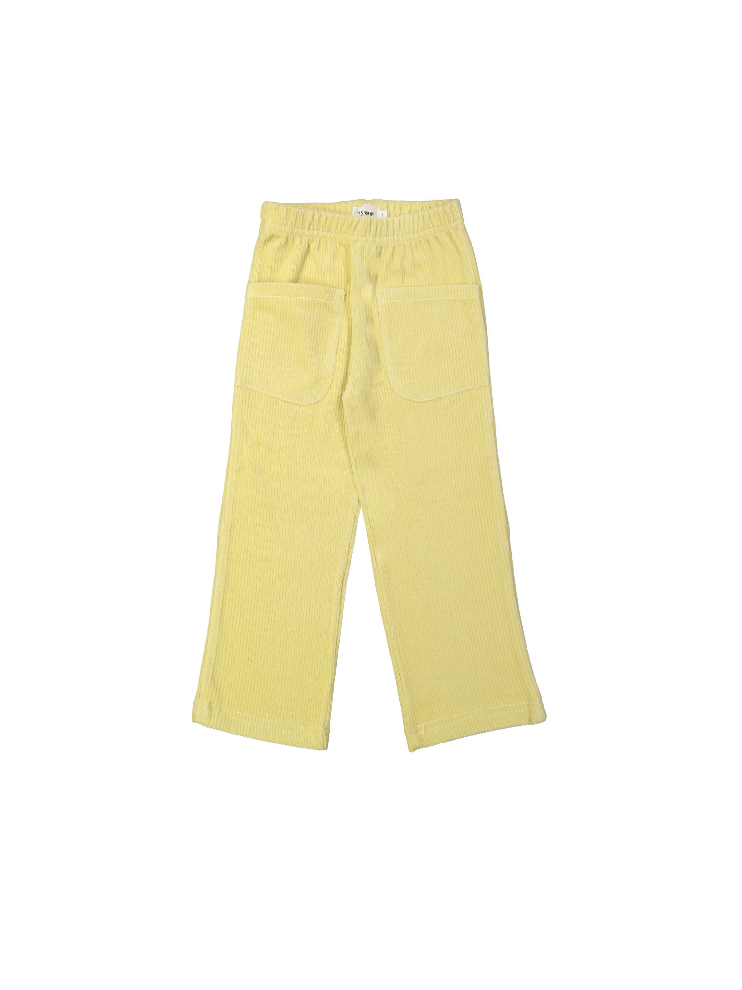 Confortable Pantalon côtes éponge vanille