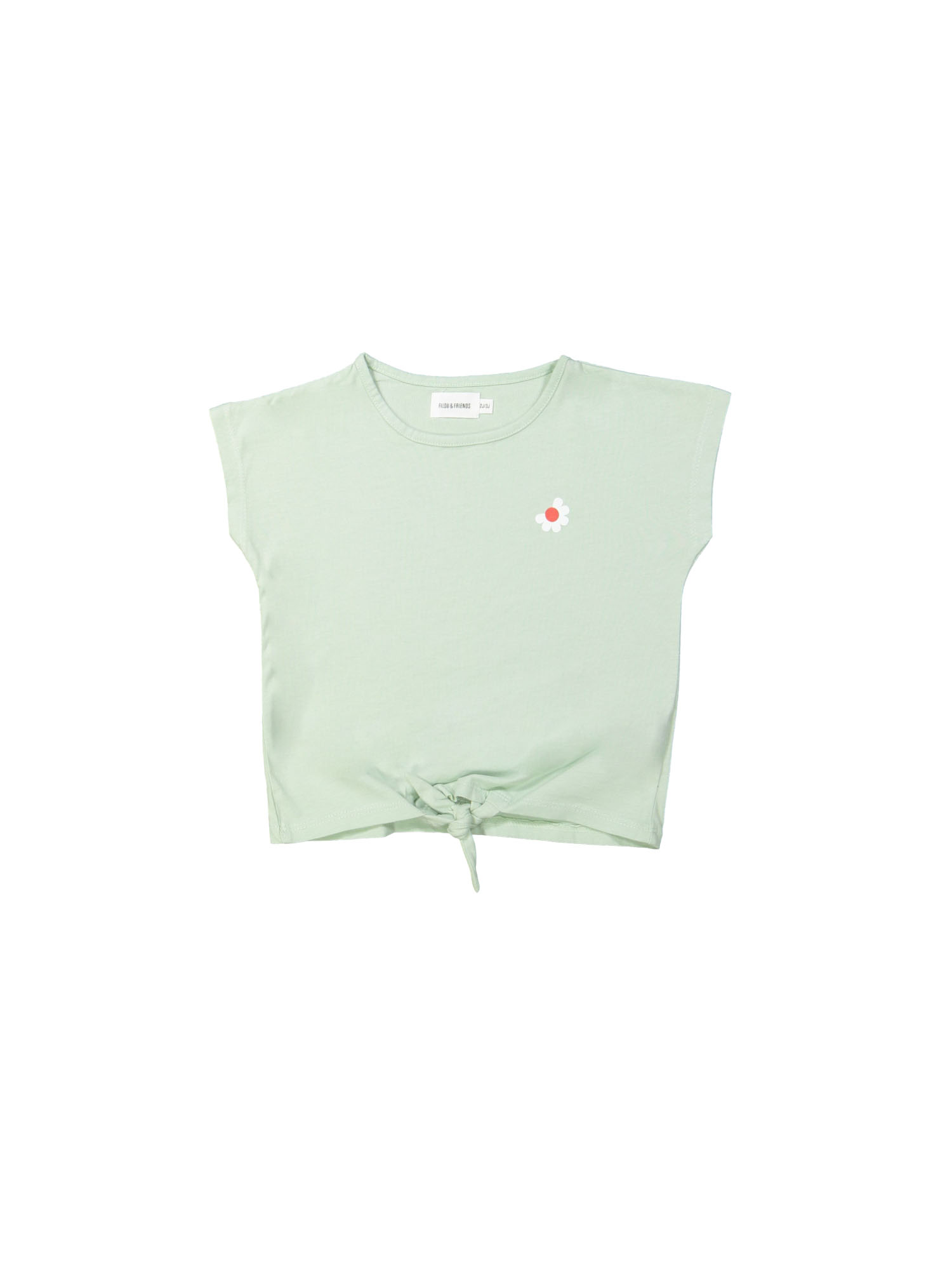 T-shirt nœud fleur aqua