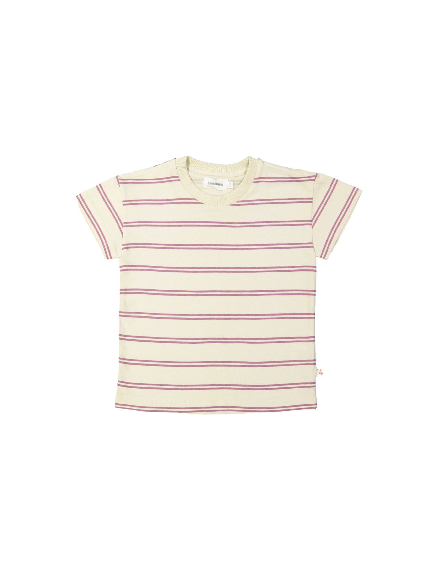 T-shirt streep mauve 18m