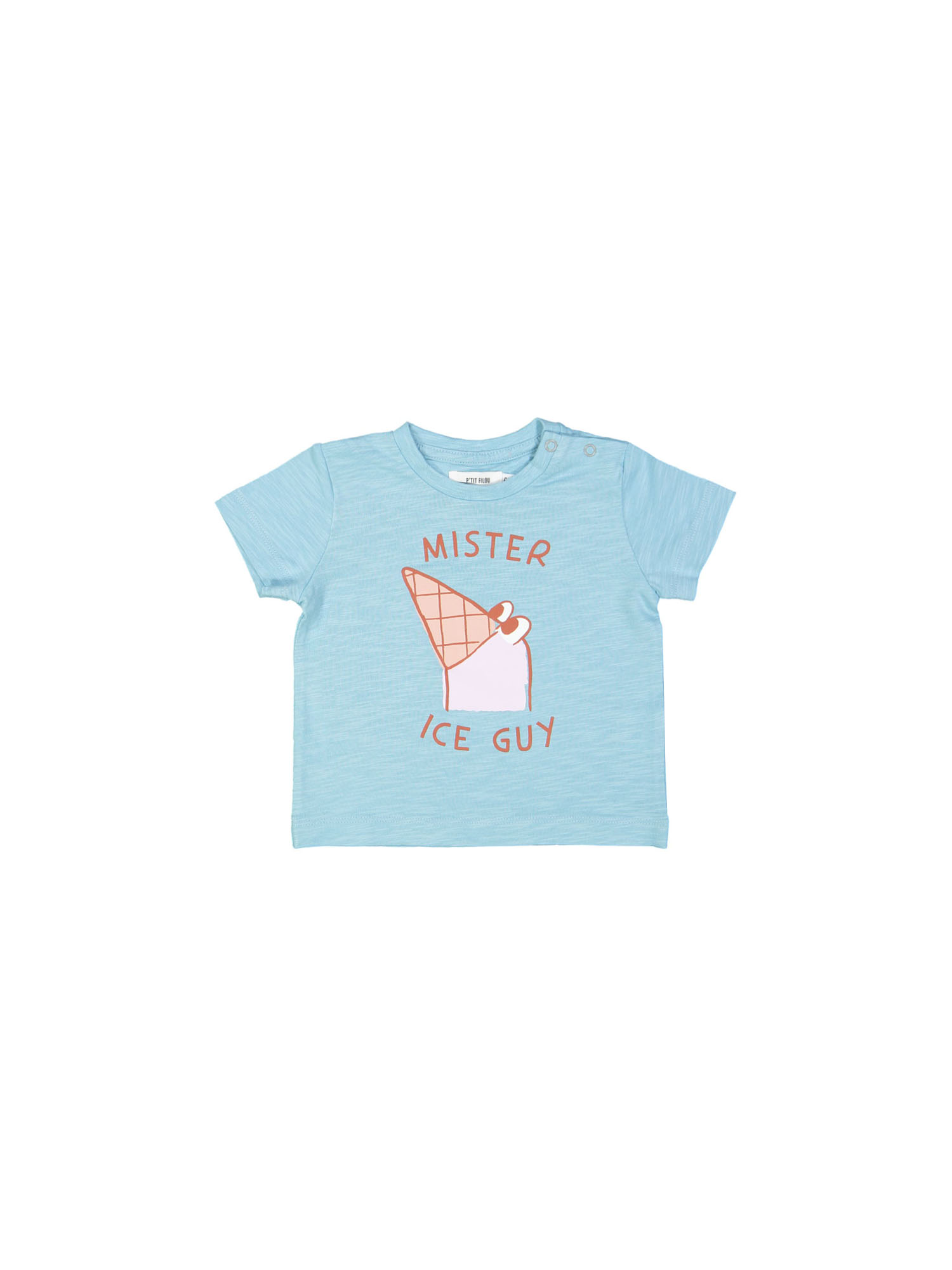 t-shirt mini slub ice guy azuurblauw 03m