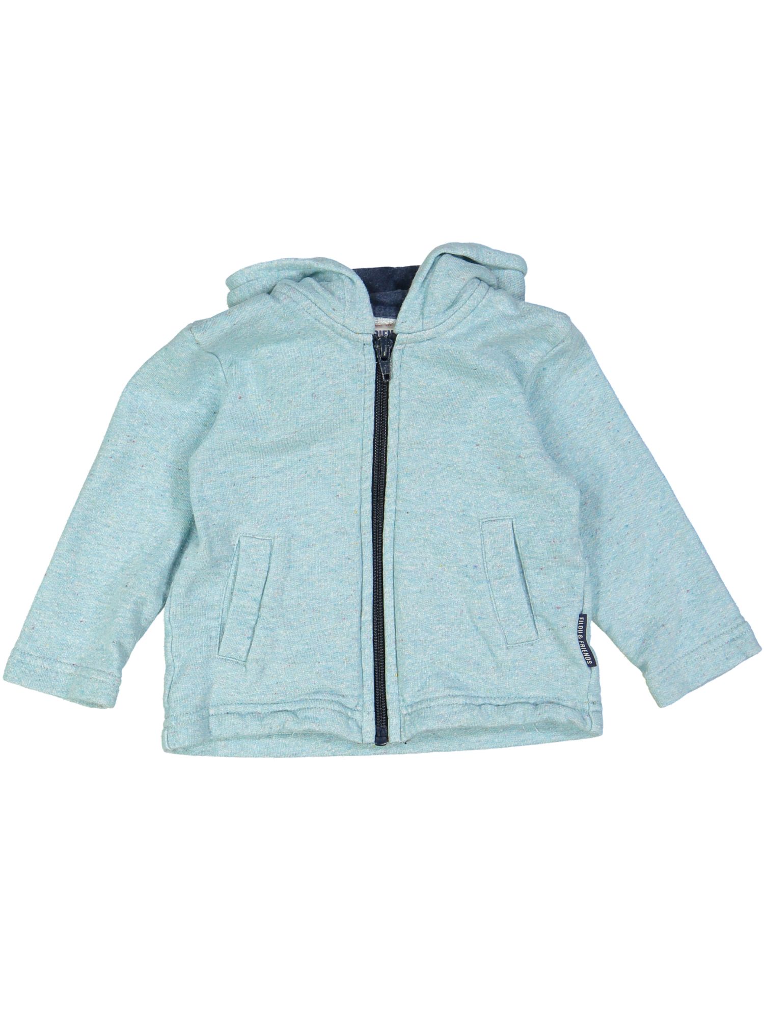 gilet molton groen blauw in kap 12m