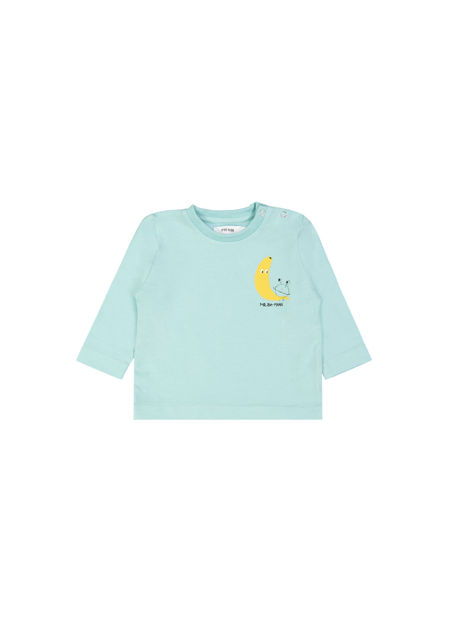 t-shirt mini Monsieur Ba_moon turquoise paste