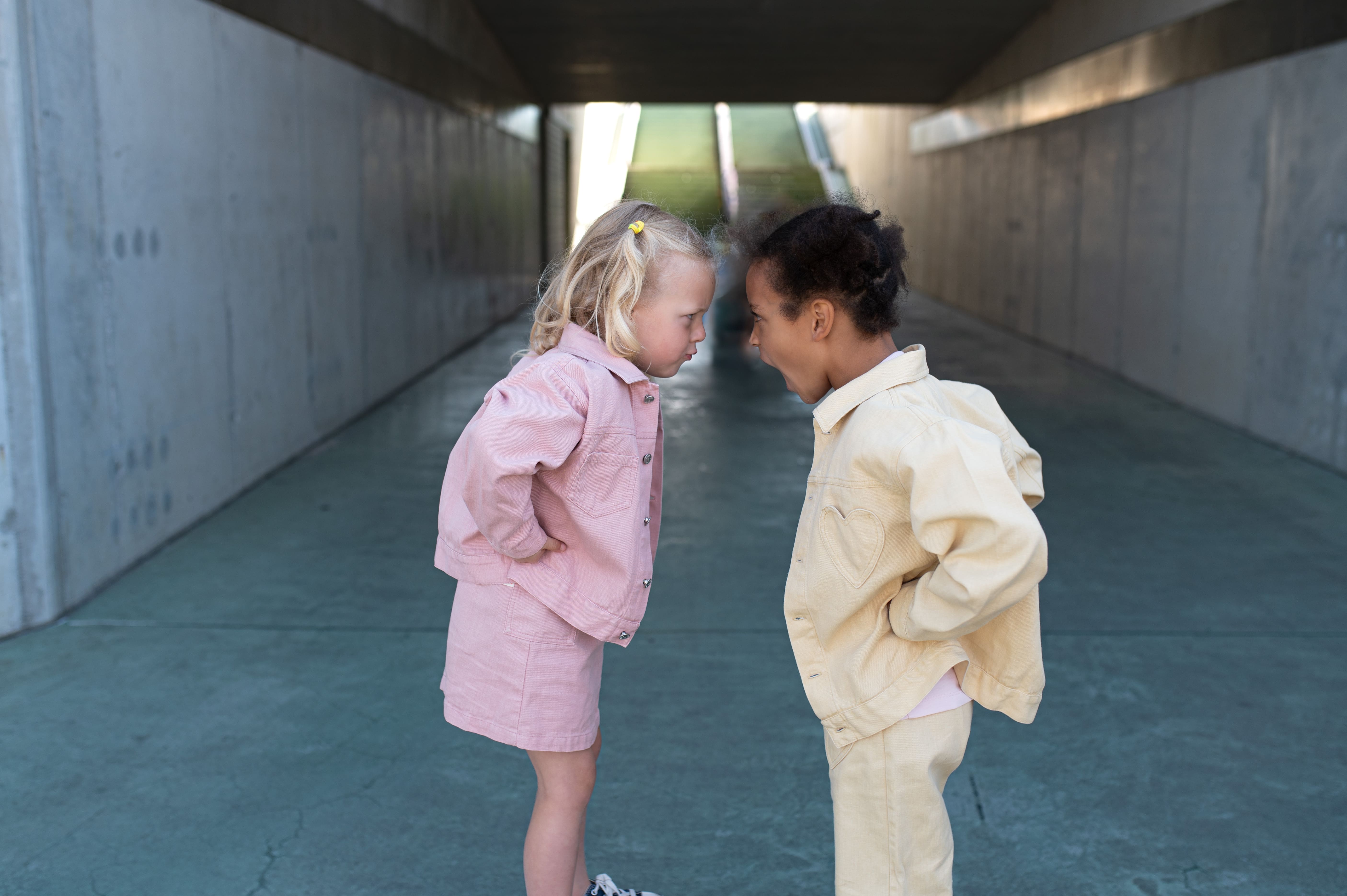 Veste en jean jaune