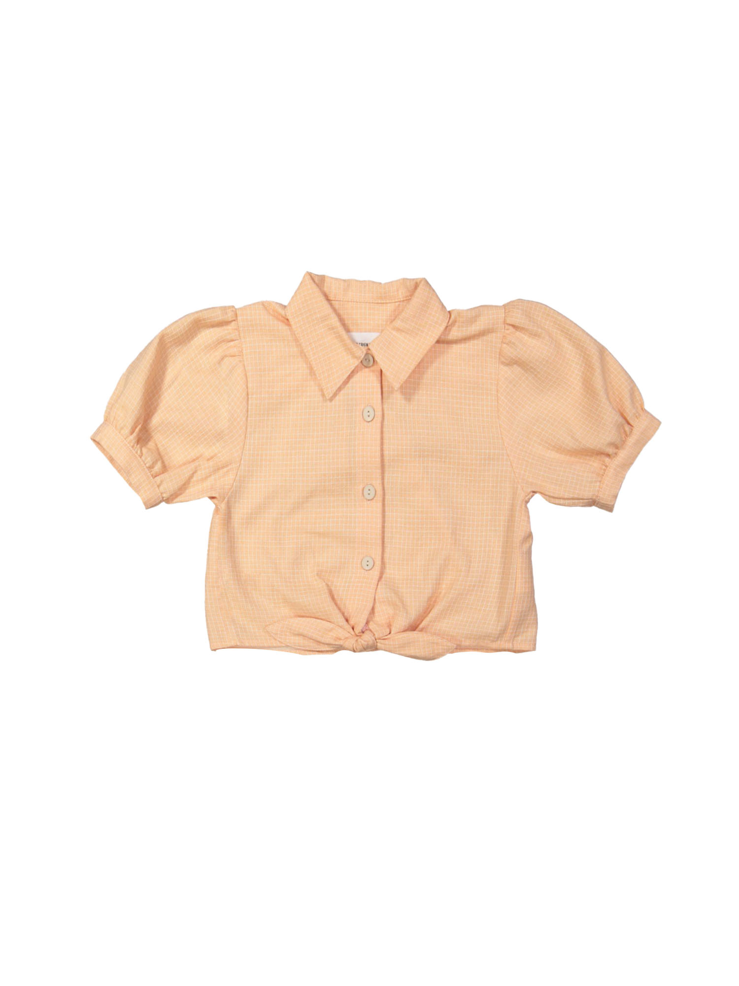 Blouse check peach