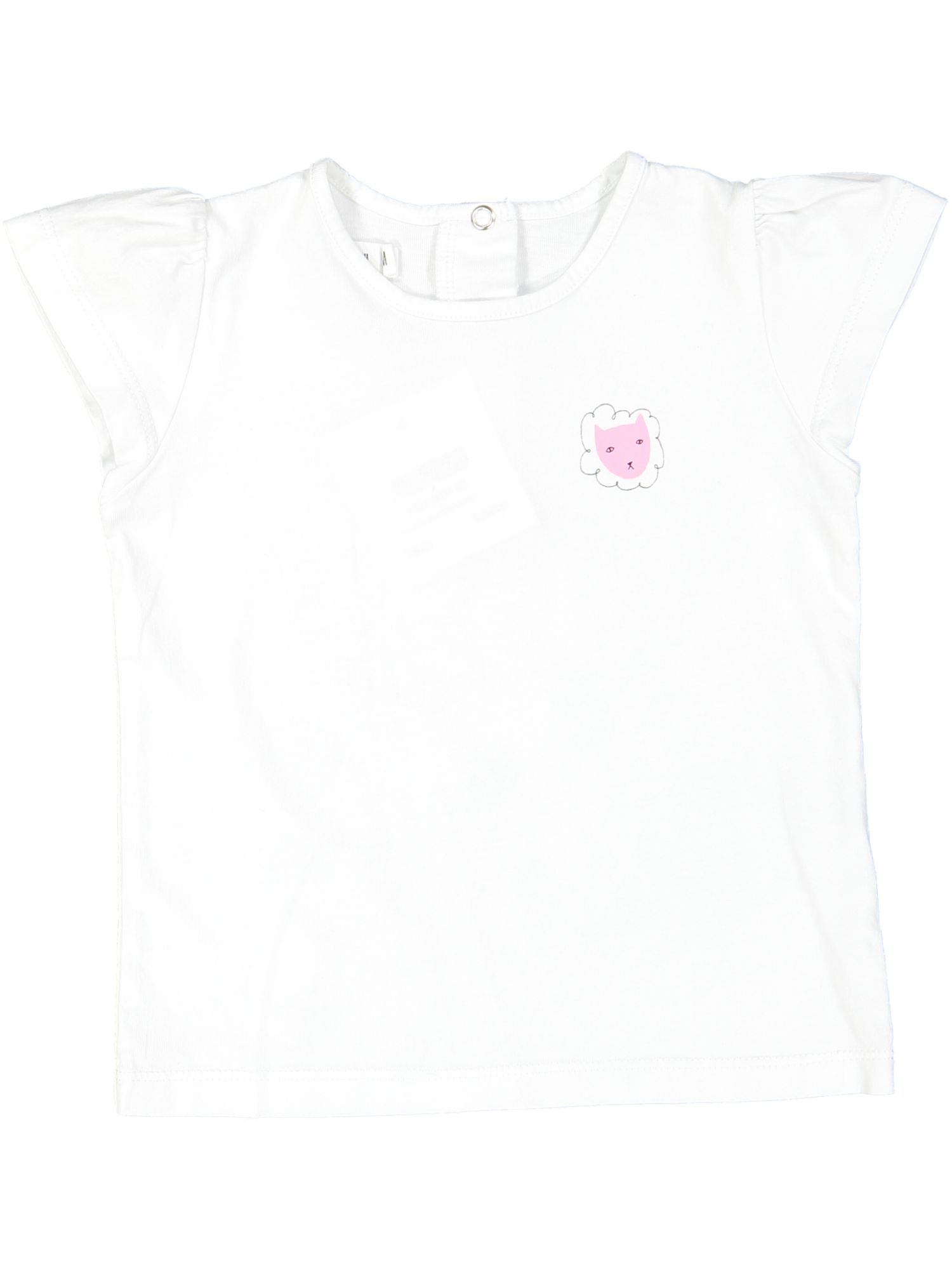 t-shirt wit roze leeuw 18m .