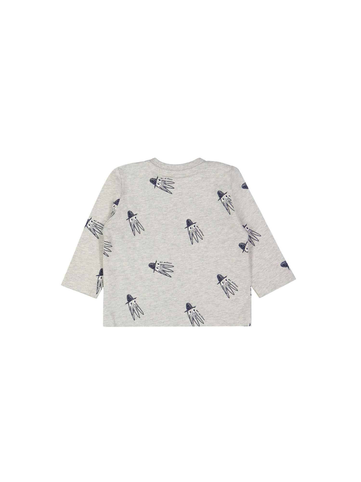 t-shirt mini Monsieur Meteor gris clair chiné