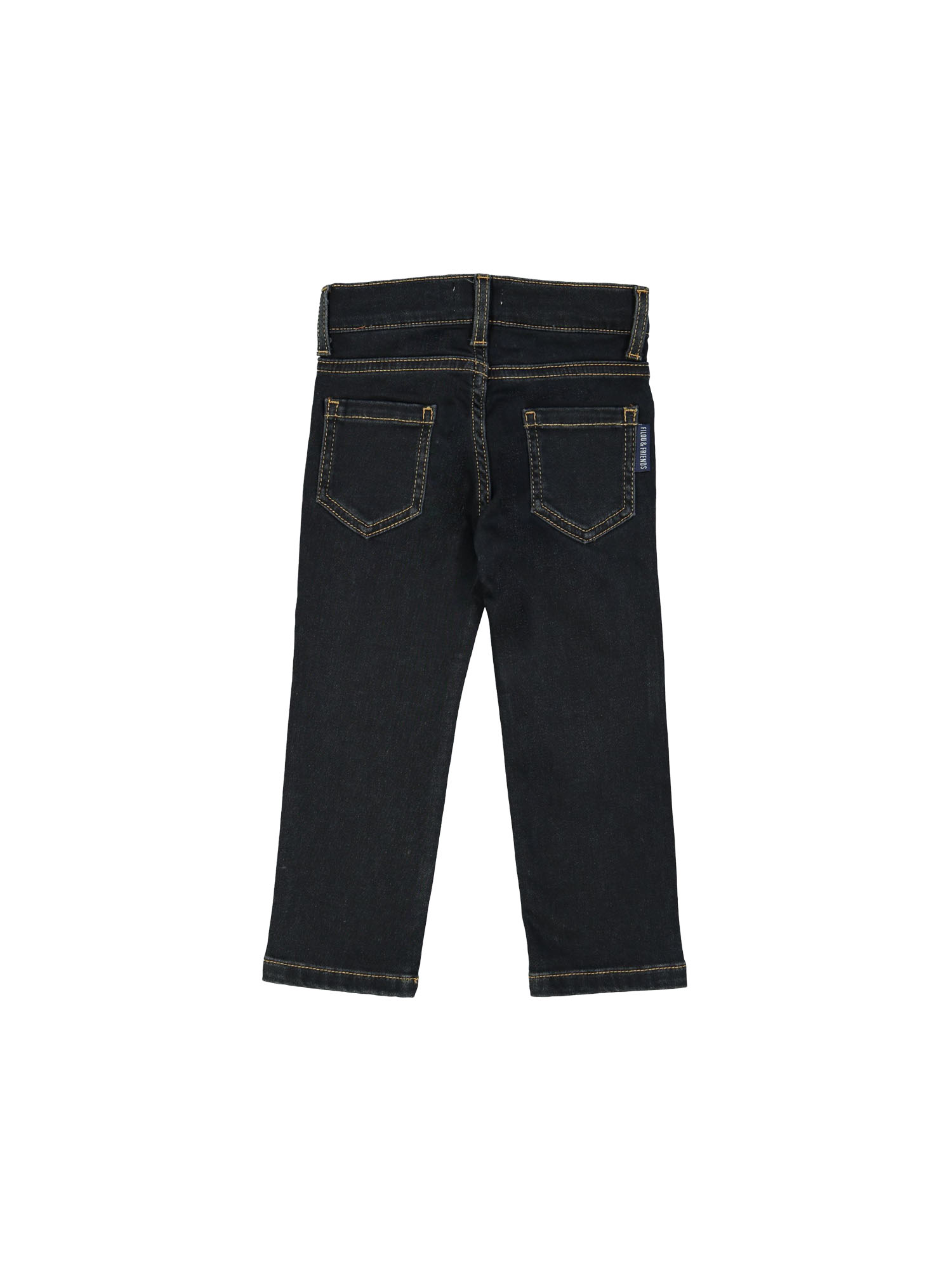 Jeans regular rits afg. blauw 03j