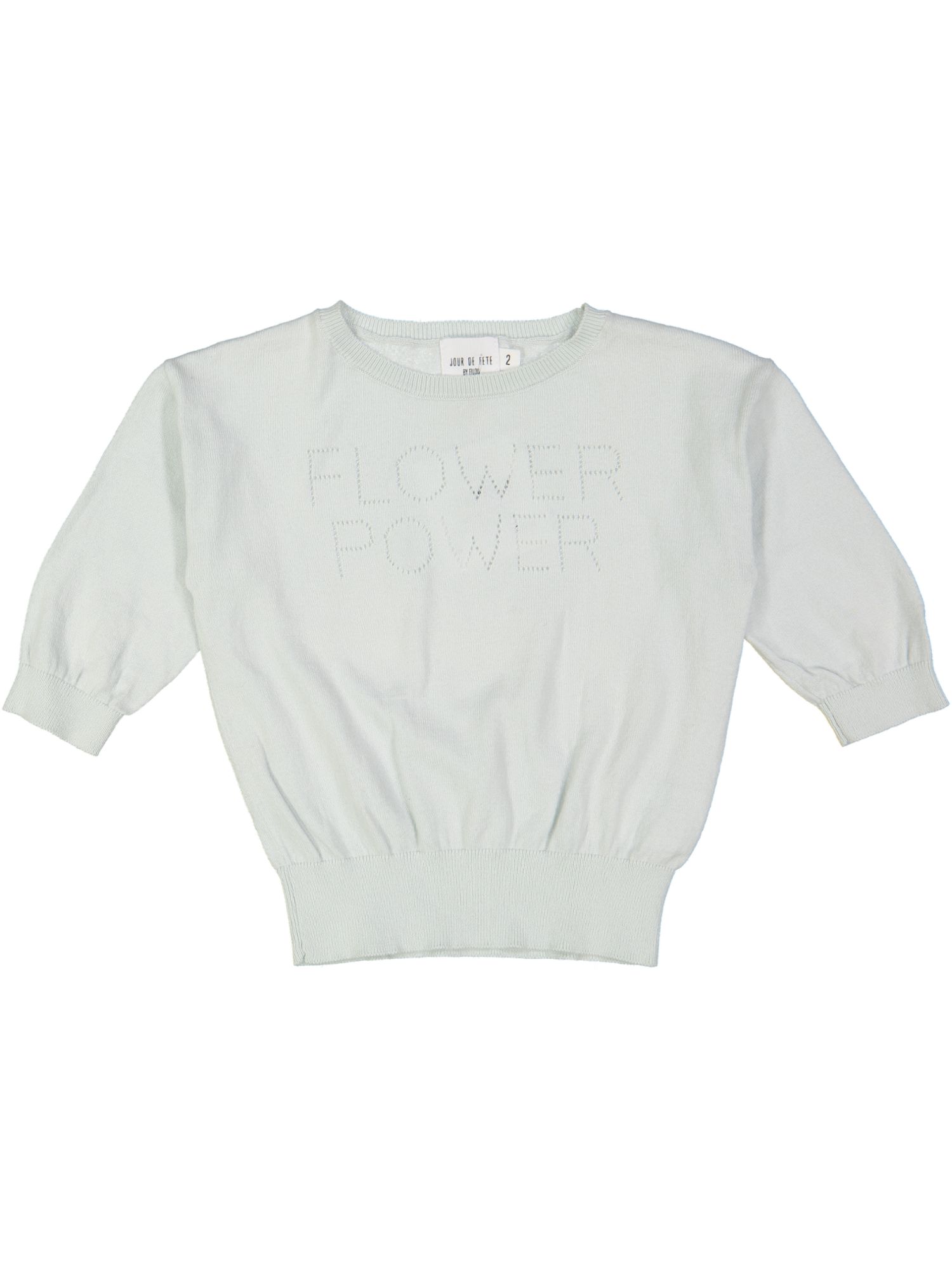 pull groen flower power 02j