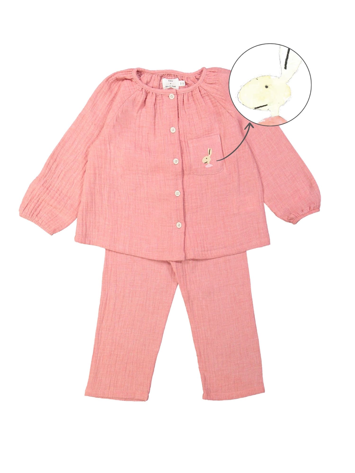 Pyjama lièvre rouge