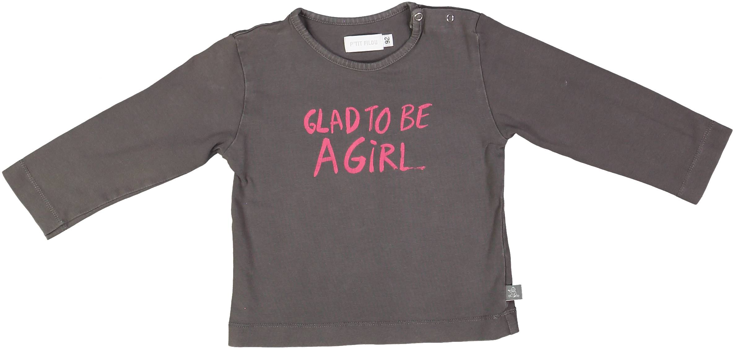 t-shirt grey girl 02j