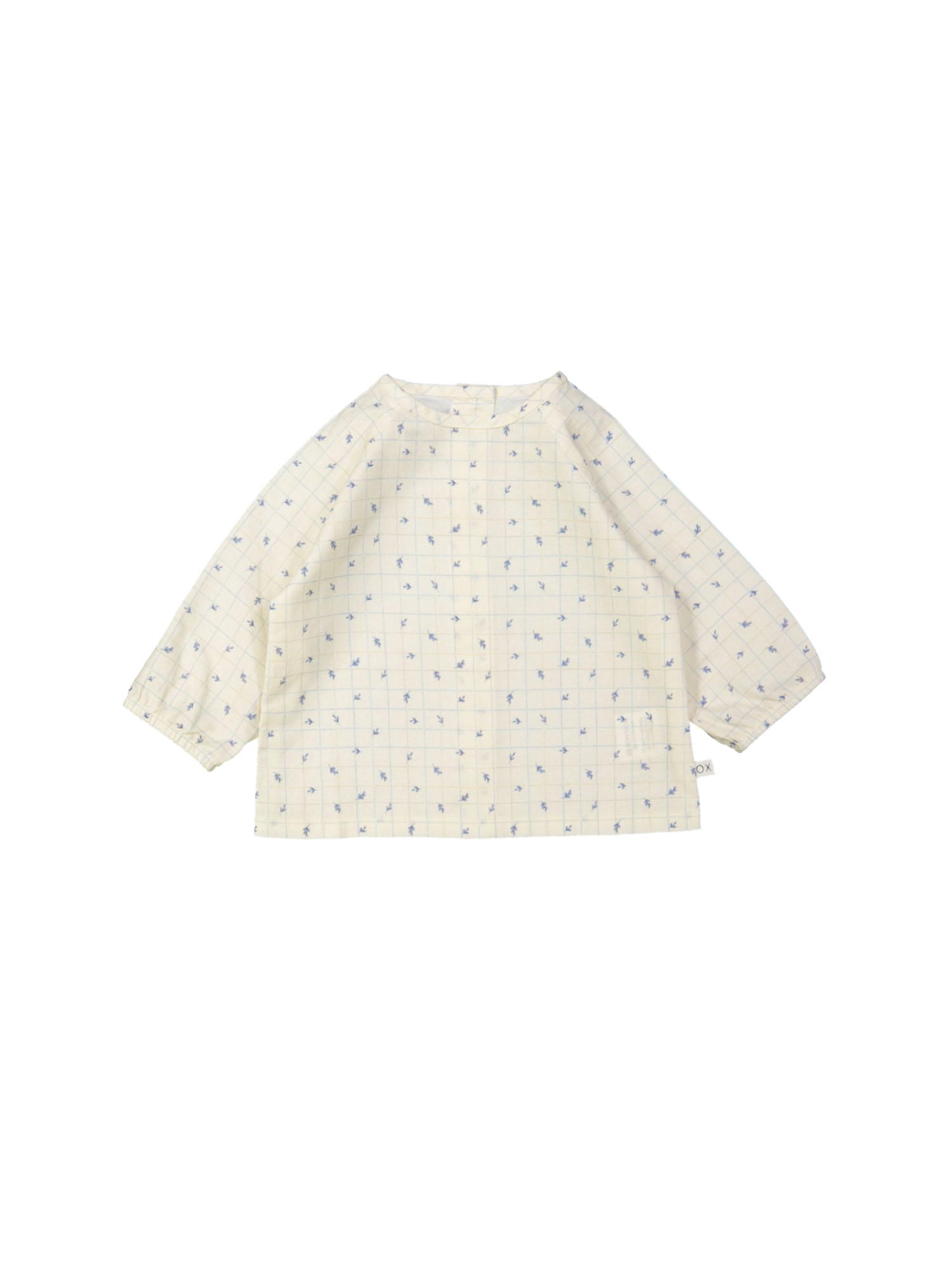 Blouse mini feuilles écru