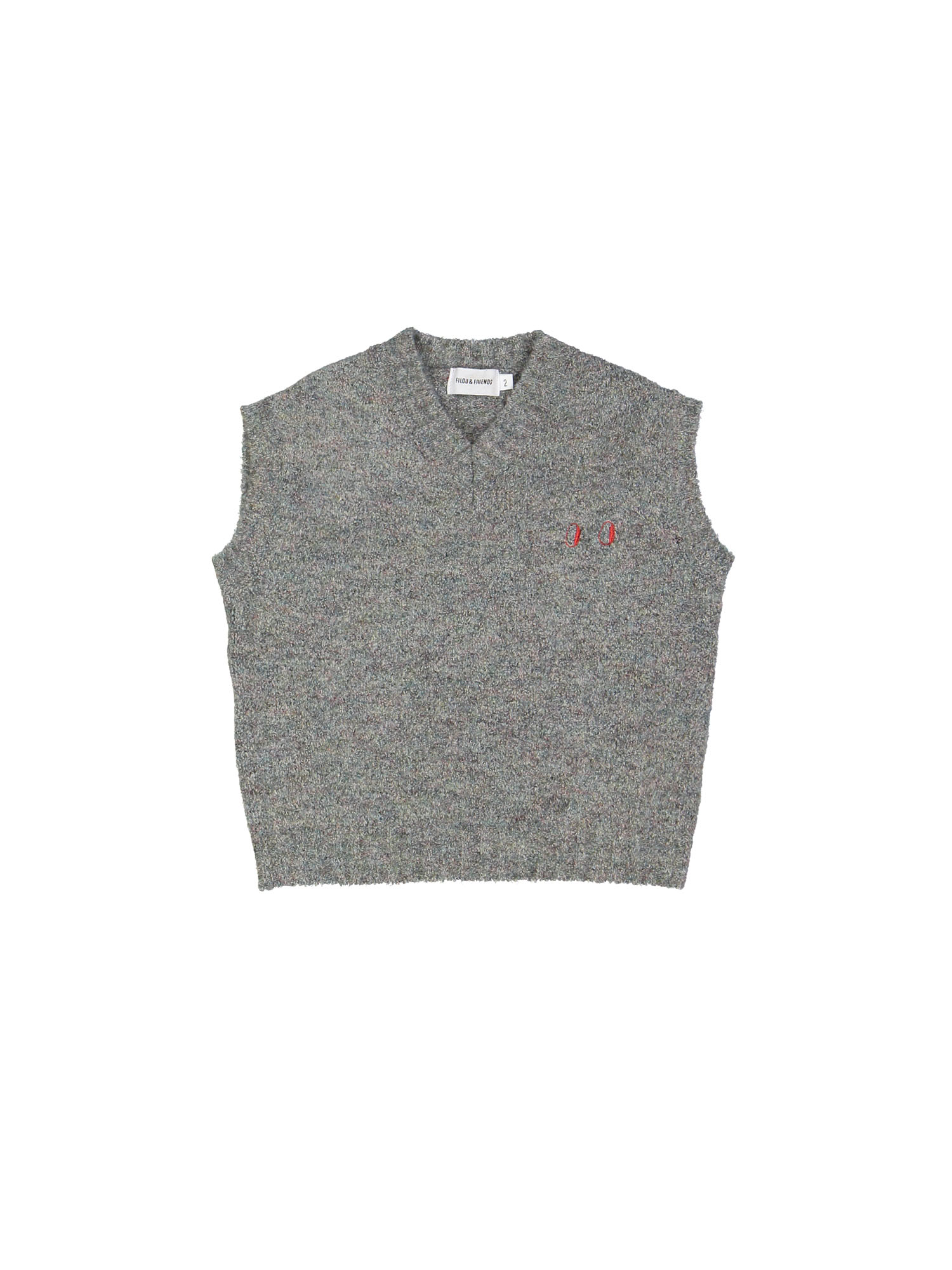 debardeur tricot gris