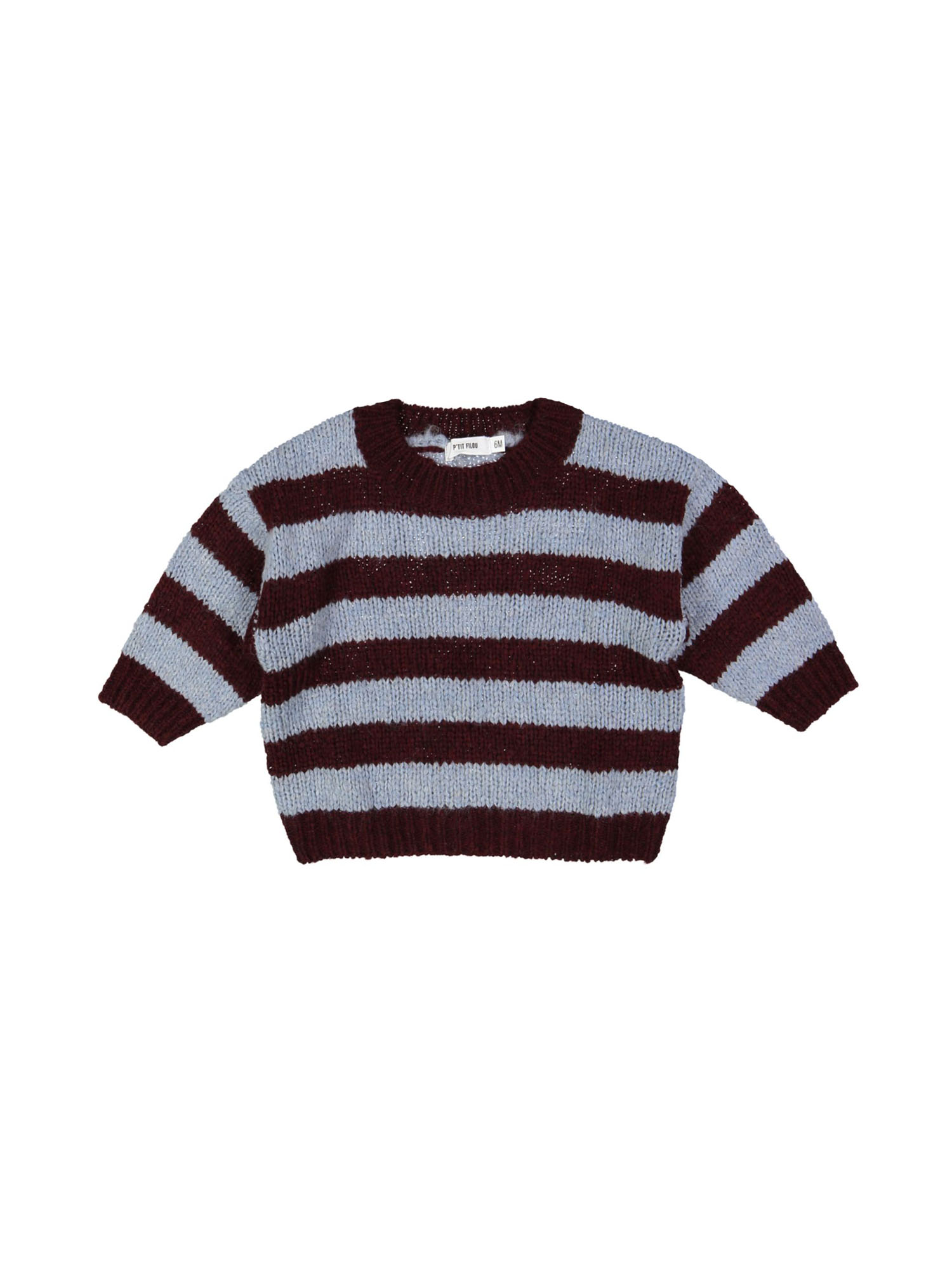 pull mini streep bordeaux